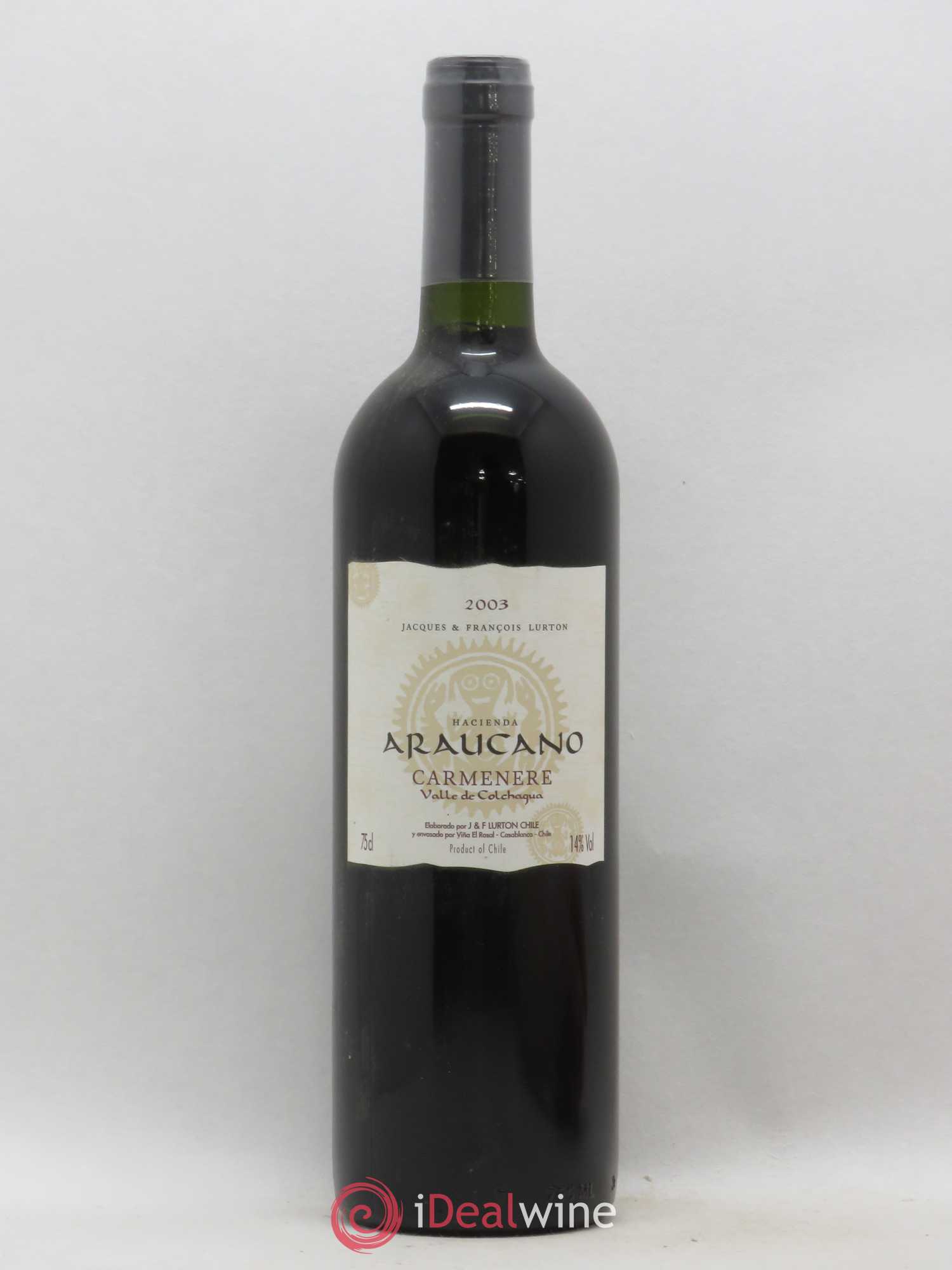 Chili Hacienda Araucano Carmenere Vallée de Colchagua (no reserve) 2003 - Lot of 1 bottle - 0