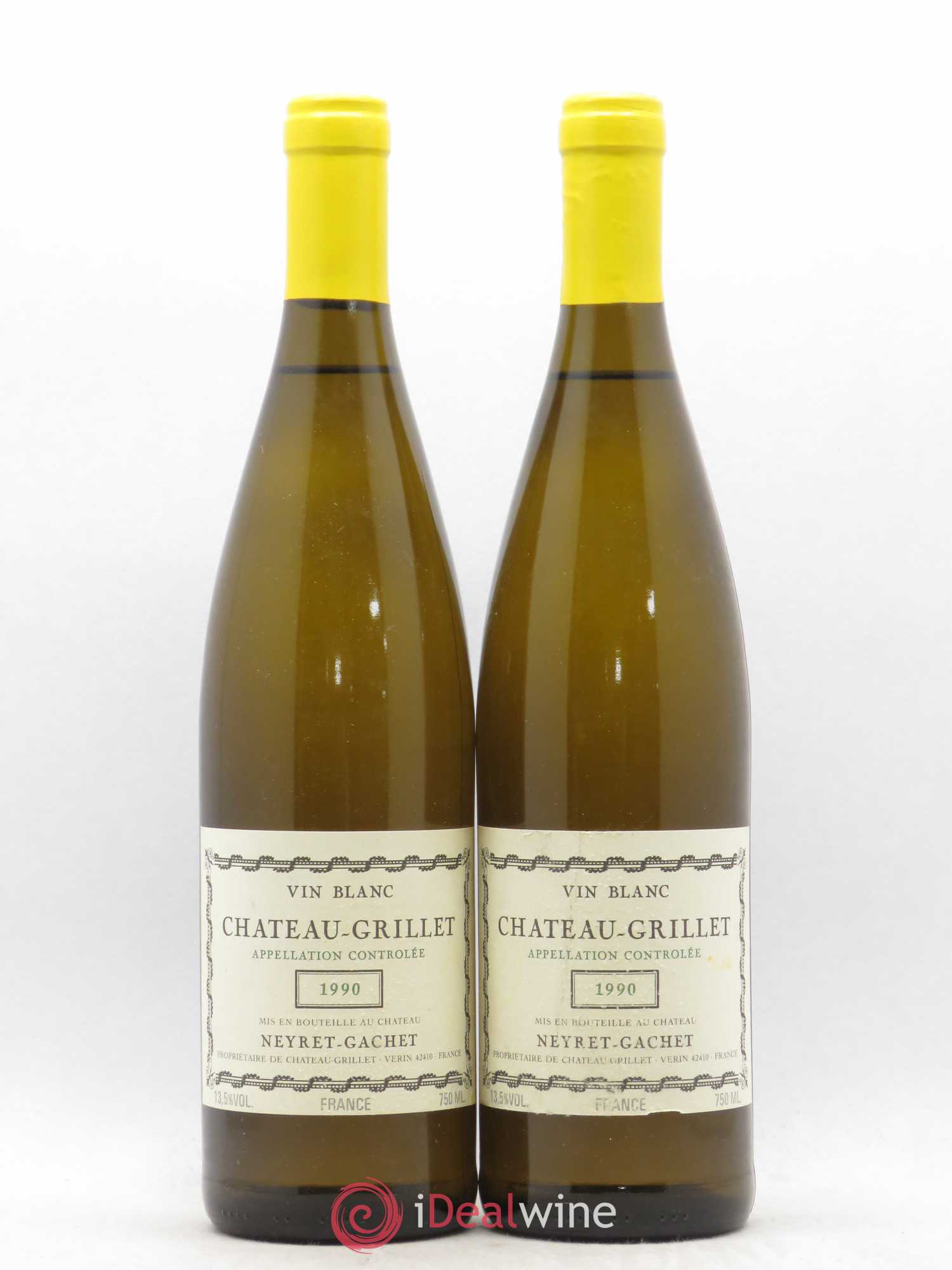 Château Grillet Château-Grillet 1990 - Lot of 2 bottles - 0