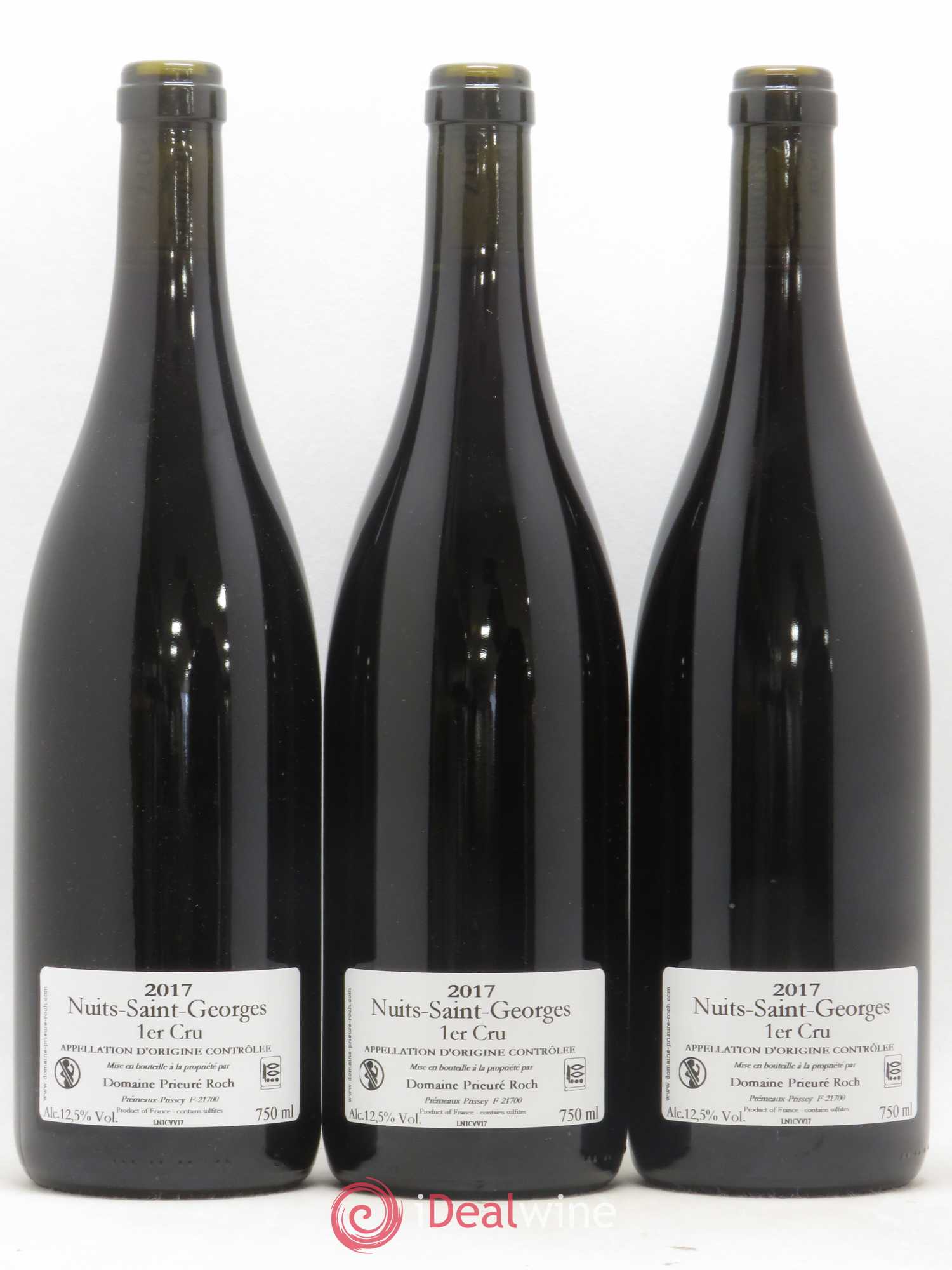 Nuits Saint-Georges 1er Cru Vieilles Vignes Prieuré Roch 2017 - Lot de 3 bouteilles - 1