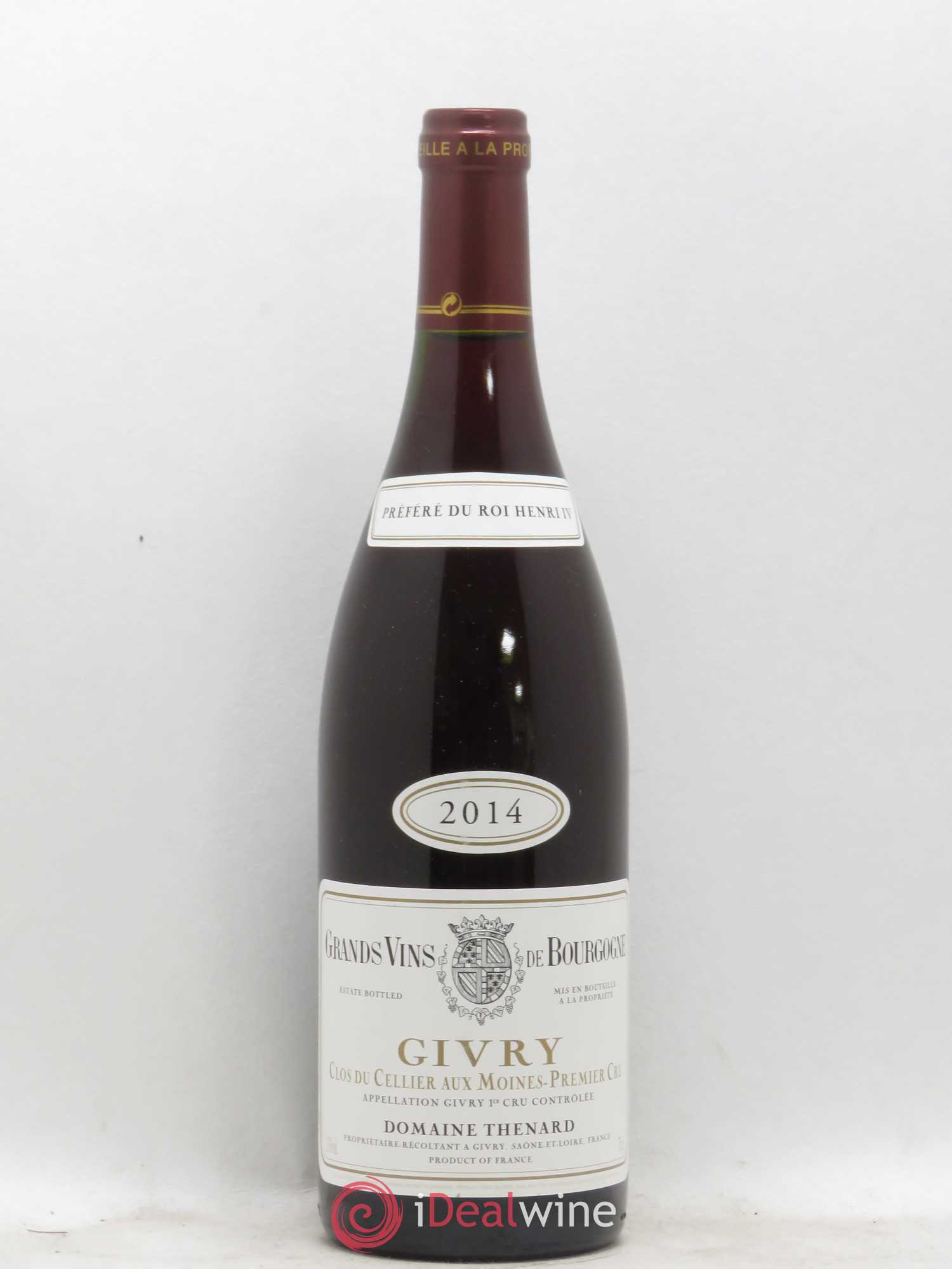 Givry 1er Cru Clos du Cellier aux Moines Domaine Thenard 2014 - Lot de 1 bouteille - 0