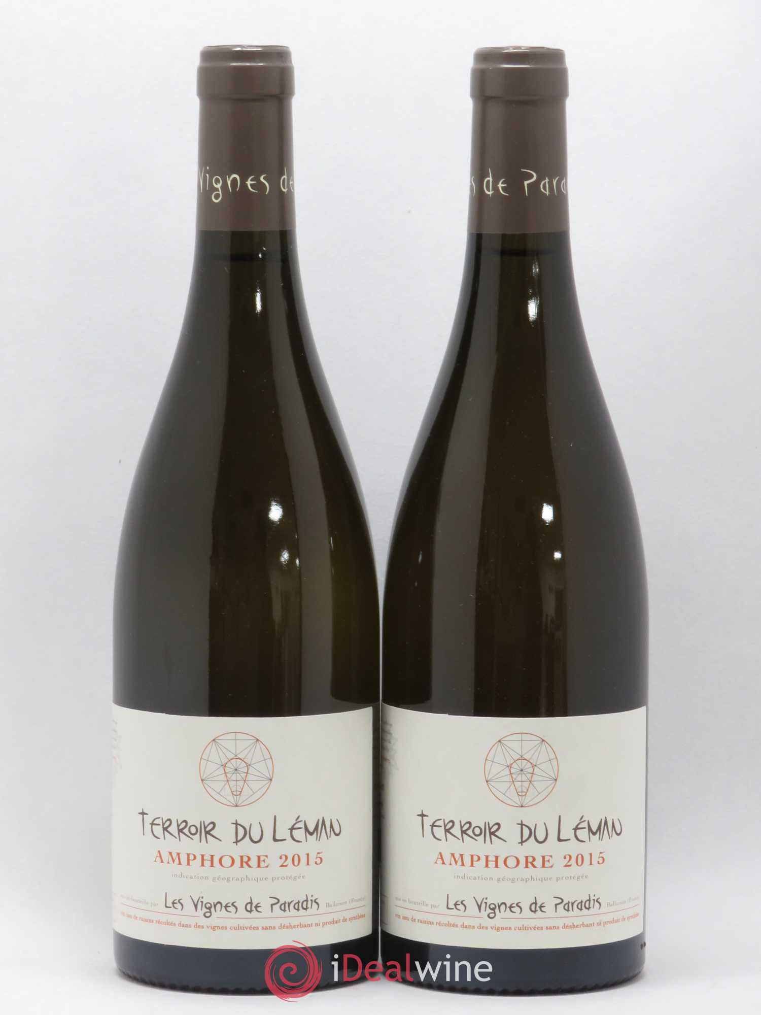 IGP Vin des Allobroges Amphore Les Vignes de Paradis (sans prix de réserve) 2015 - Lot de 2 bouteilles - 0