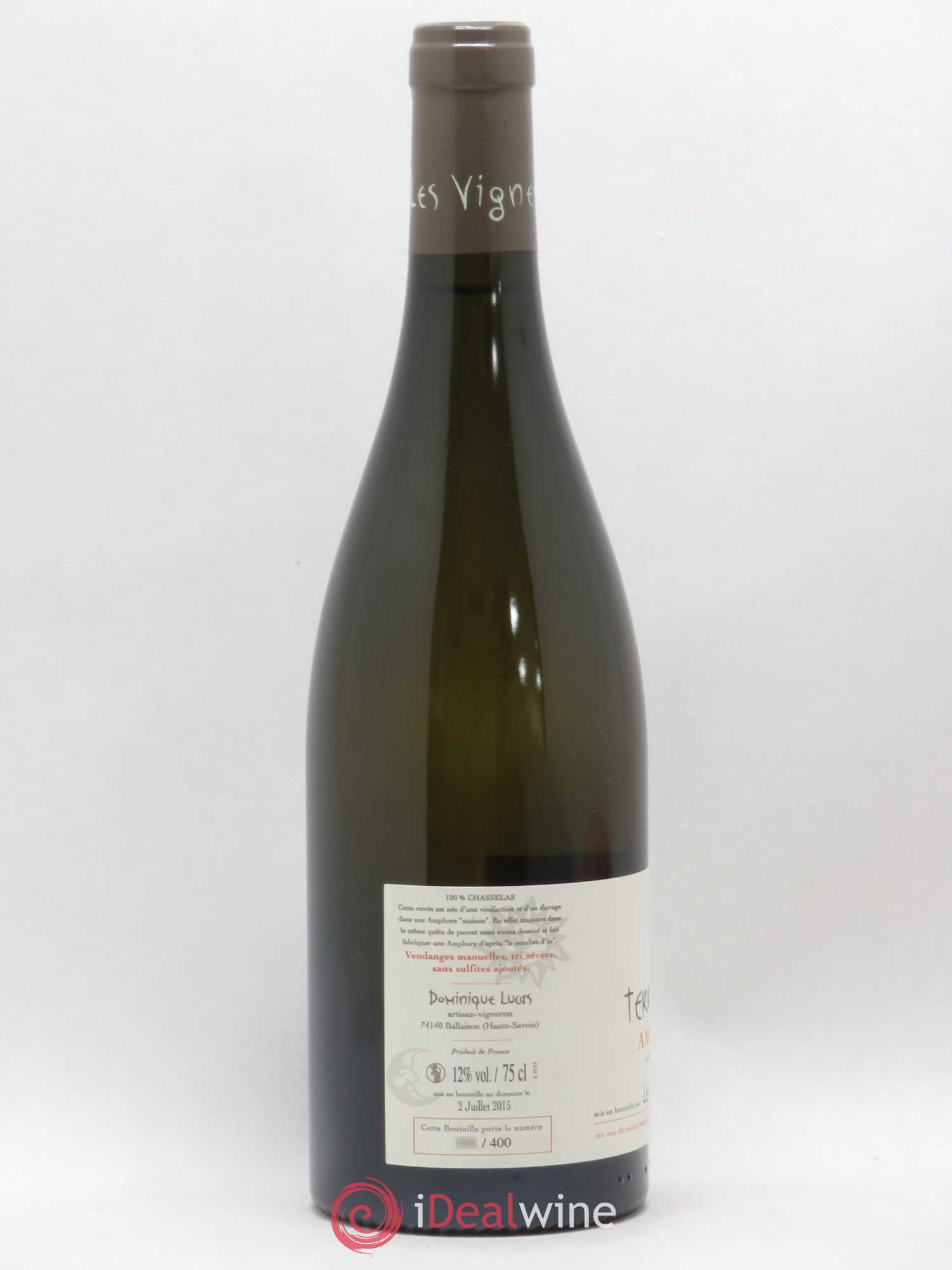 IGP Vin des Allobroges Terroir du Léman Amphore Les Vignes de Paradis (no reserve) 2014 - Lot of 1 bottle - 1