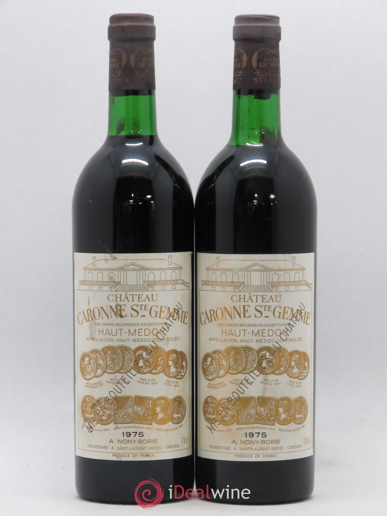 Château Caronne Sainte-Gemme Cru Bourgeois  (no reserve) 1975 - Lot of 2 bottles - 0