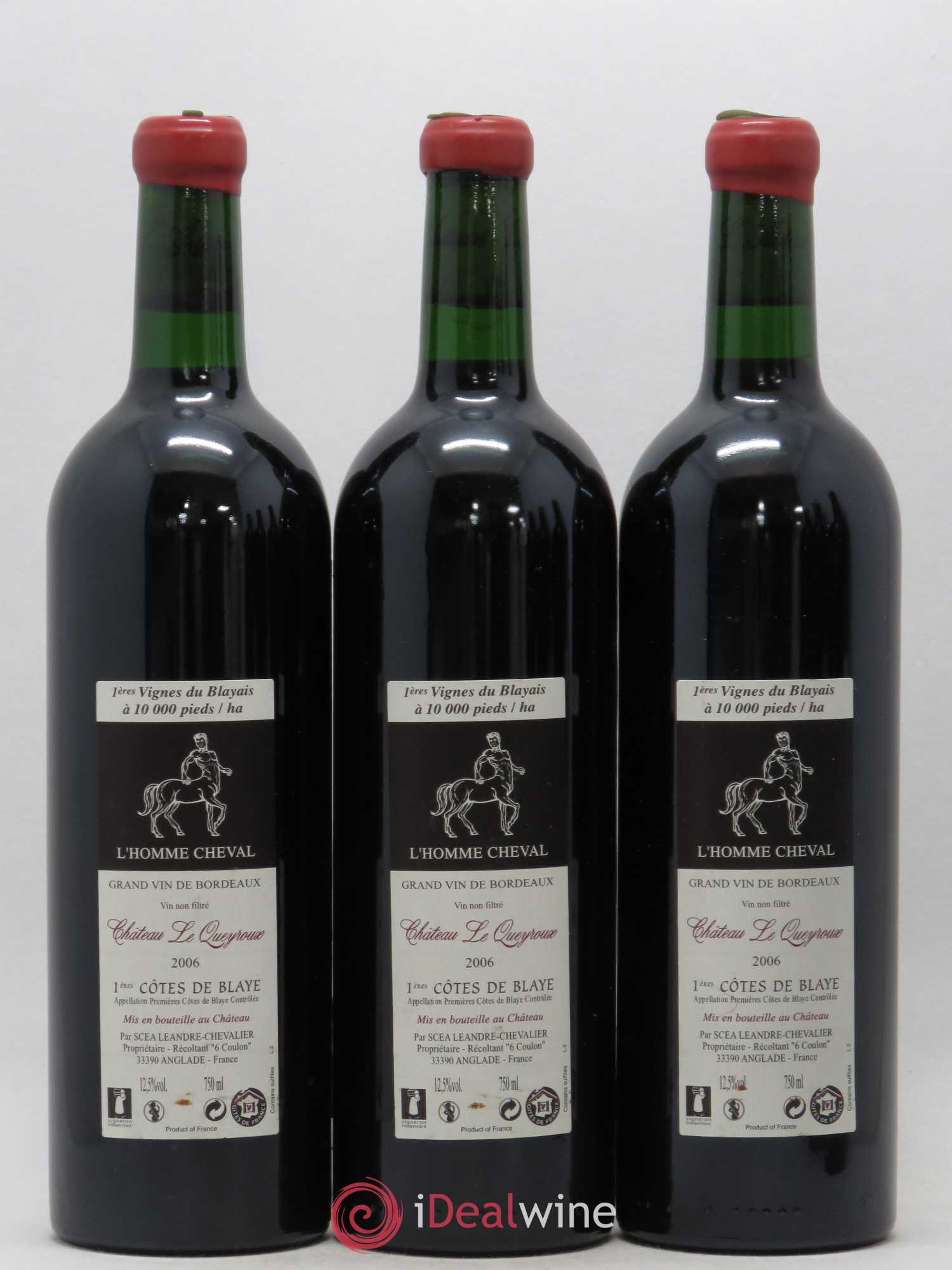 Premières-Côtes-de-Blaye (Blaye-Côtes-de-Bordeaux) Château Le Queyroux Le Joyau 2006 - Lot of 6 bottles - 2