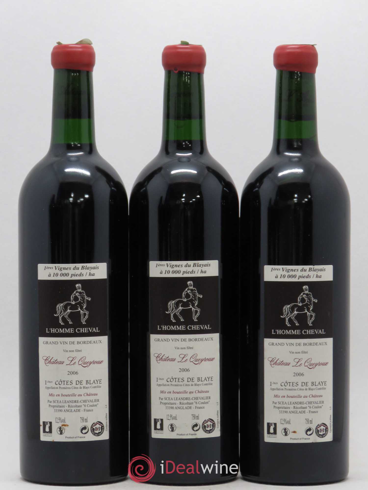 Premières-Côtes-de-Blaye (Blaye-Côtes-de-Bordeaux) Château Le Queyroux Le Joyau 2006 - Lot of 6 bottles - 4