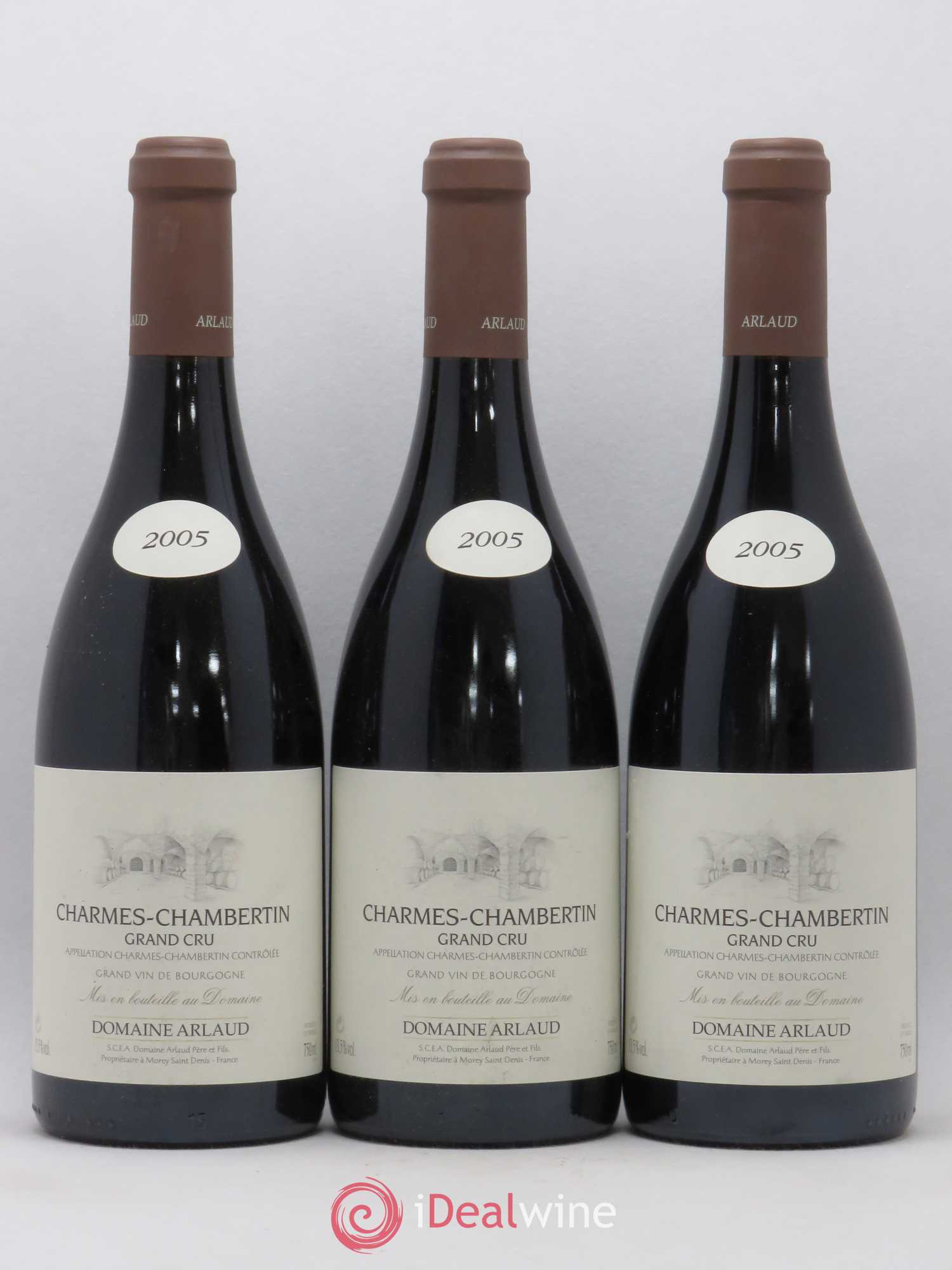 Charmes-Chambertin Grand Cru Arlaud 2005 - Lot of 3 bottles - 0