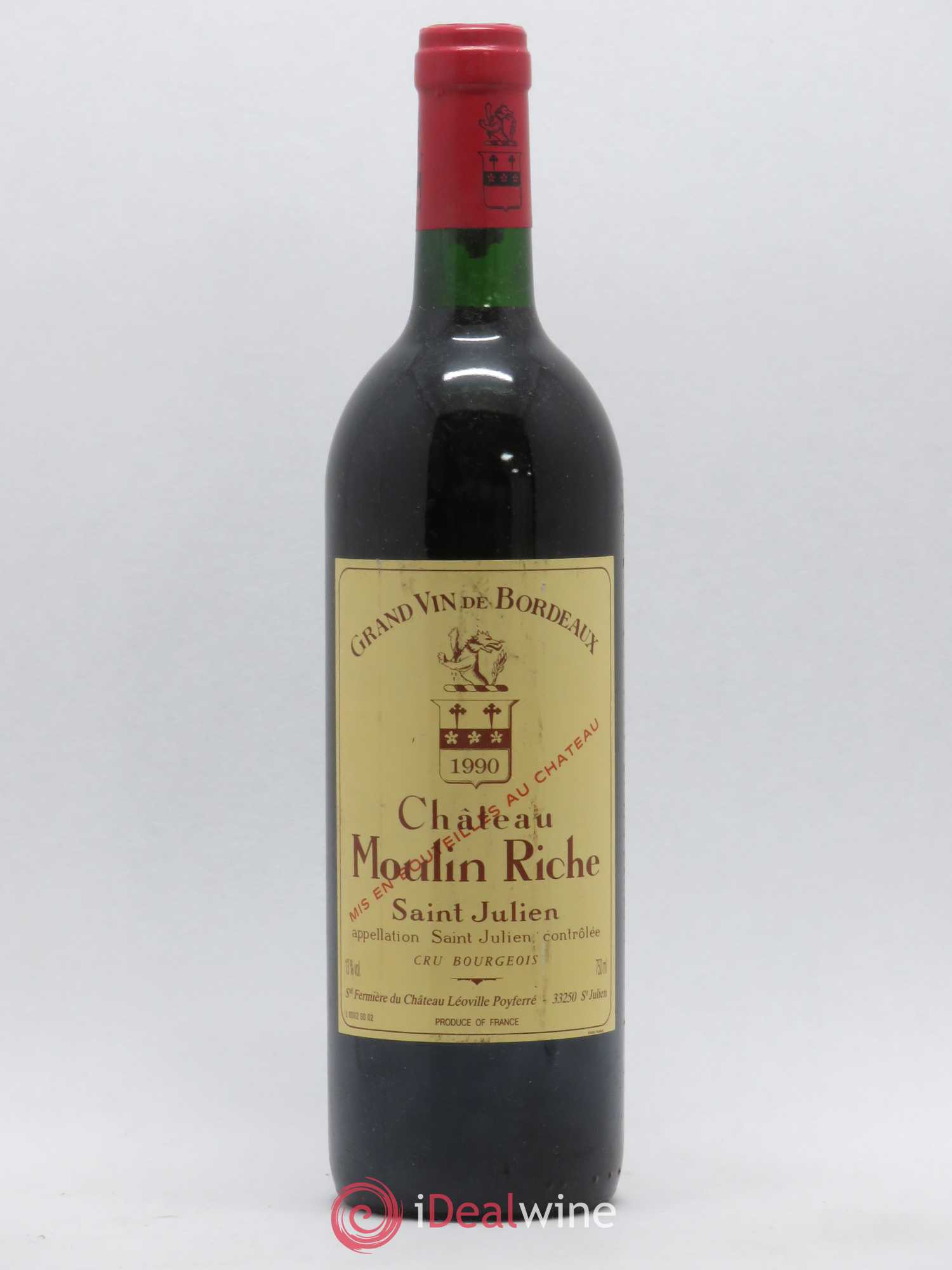 Château Moulin Riche 1990 - Lot de 1 bouteille - 0