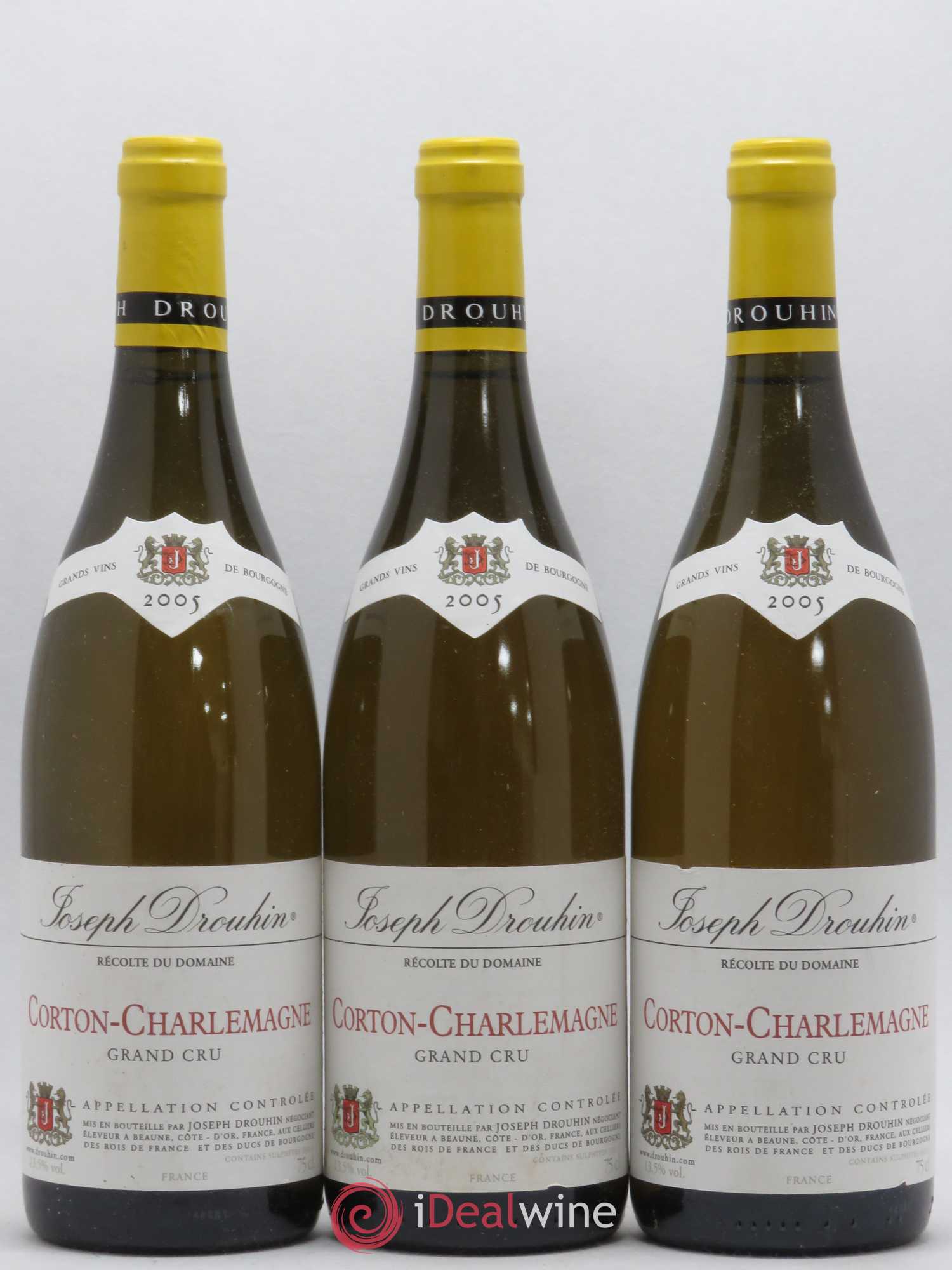 Corton-Charlemagne Grand Cru Joseph Drouhin 2005 - Lot de 3 bouteilles - 0