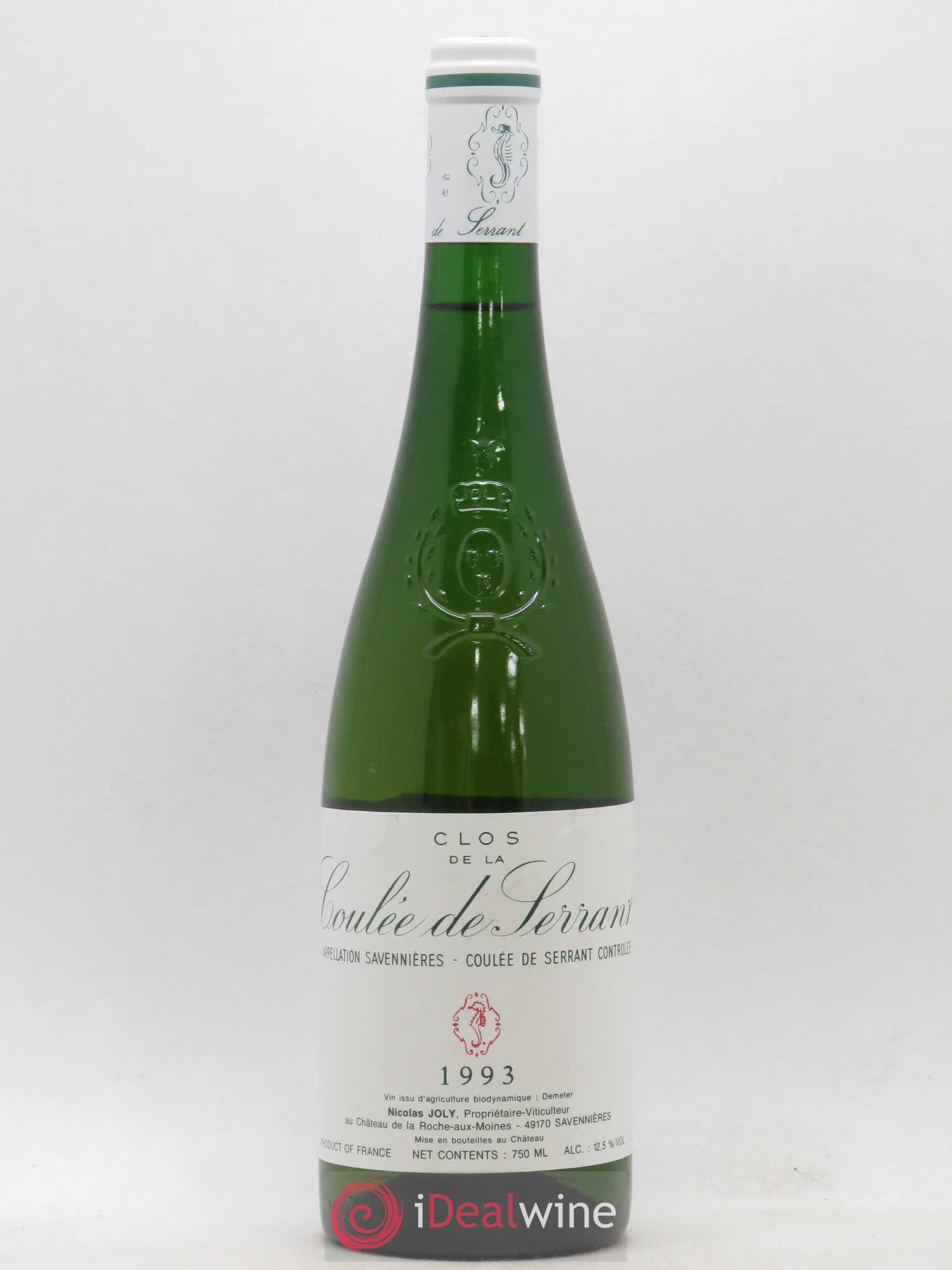 Savennières Clos de la Coulée de Serrant Vignobles de la Coulée de Serrant - Nicolas Joly  (ohne Mindestpreis) 1993 - Posten von 1 Flasche - 0