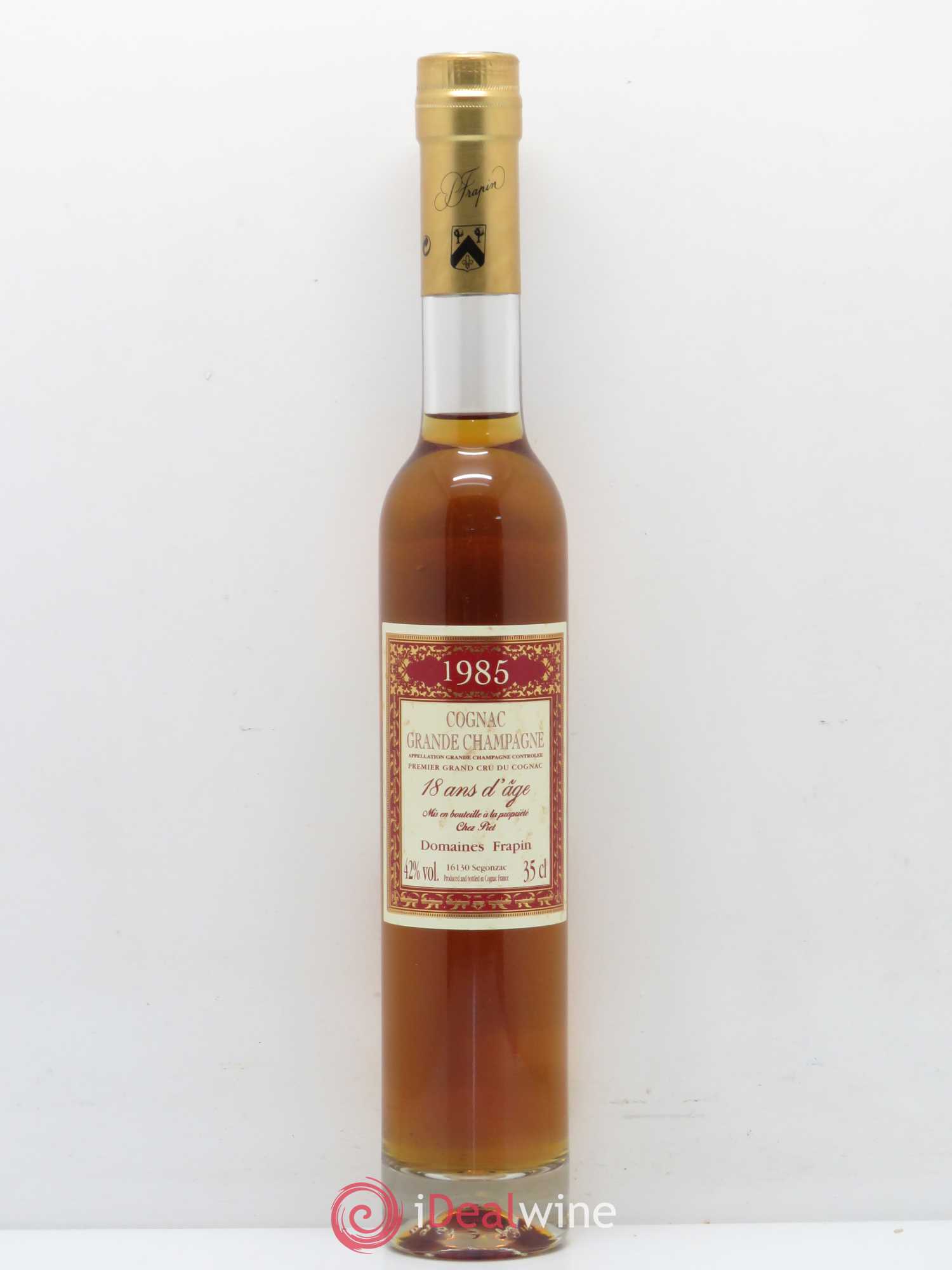 Cognac Grande Champagne 18 ans d'age Frapin (sans prix de réserve) - Lot de 1 demi bouteille - 0