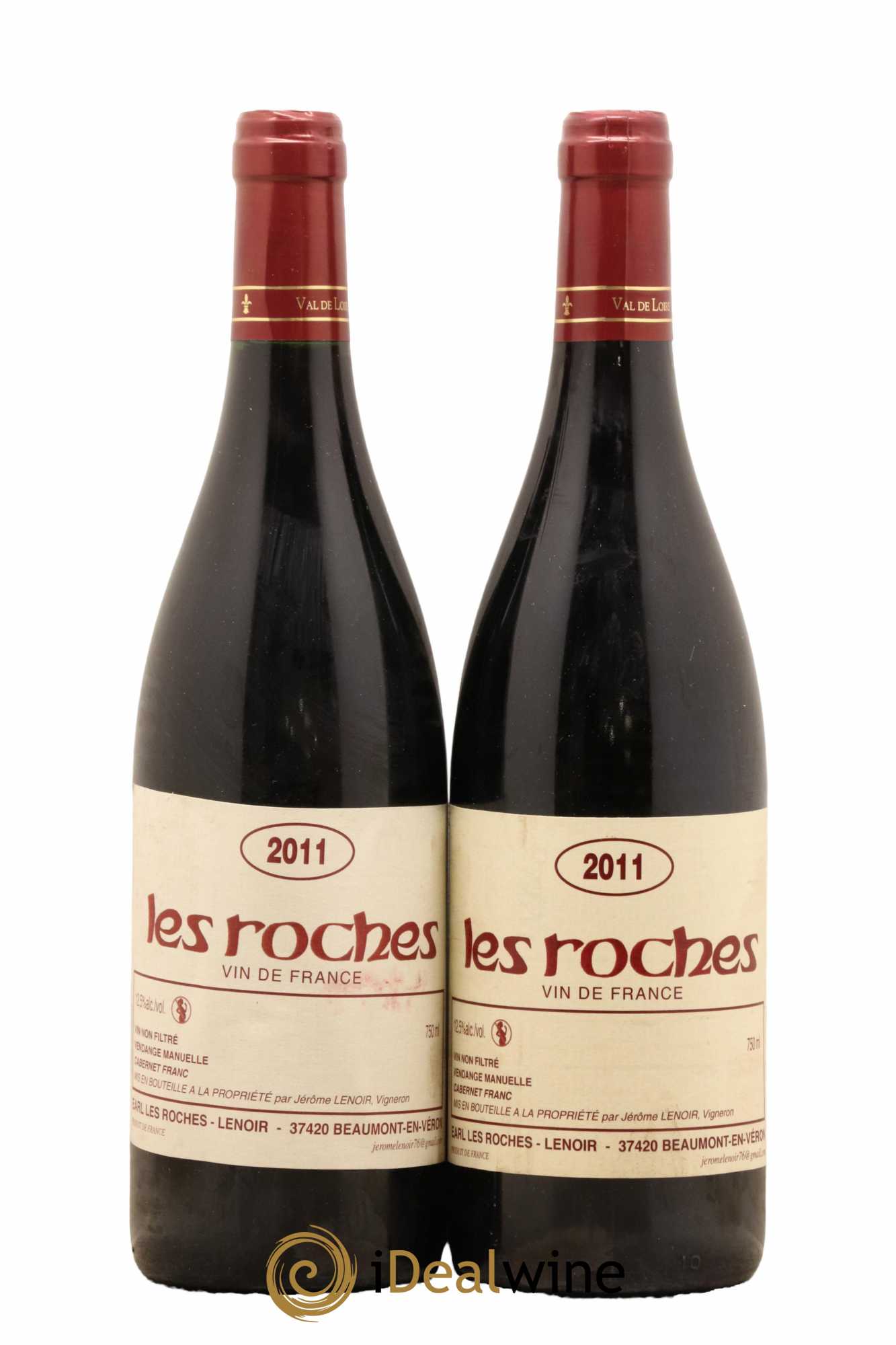 Vin de France Les Roches Lenoir (Domaine) 2011 - Posten von 2 Flaschen - 0