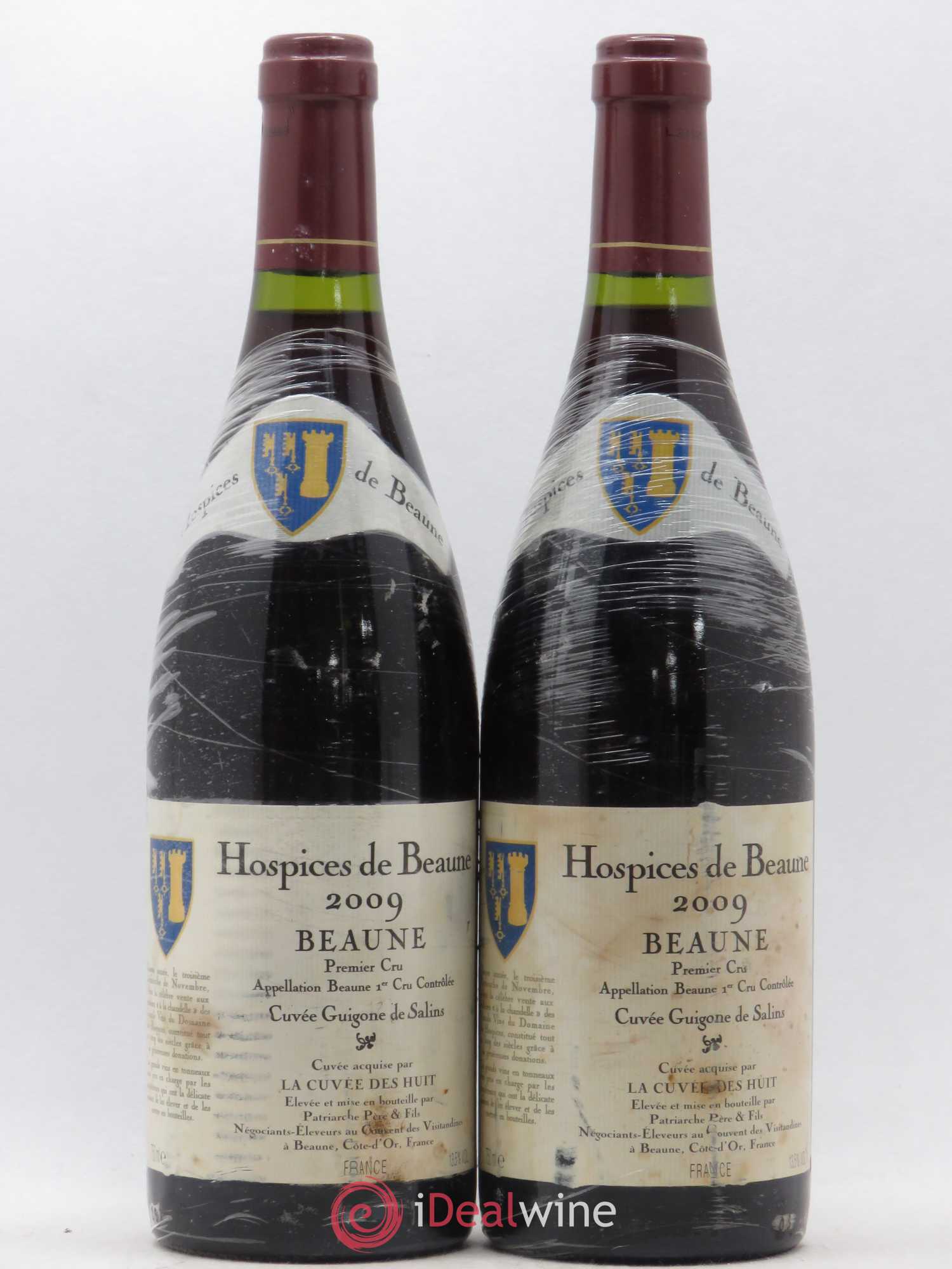 Beaune 1er Cru Hospices de Beaune Cuvée Guigone de Salins Patriarche 2009 - Lot of 2 bottles - 0