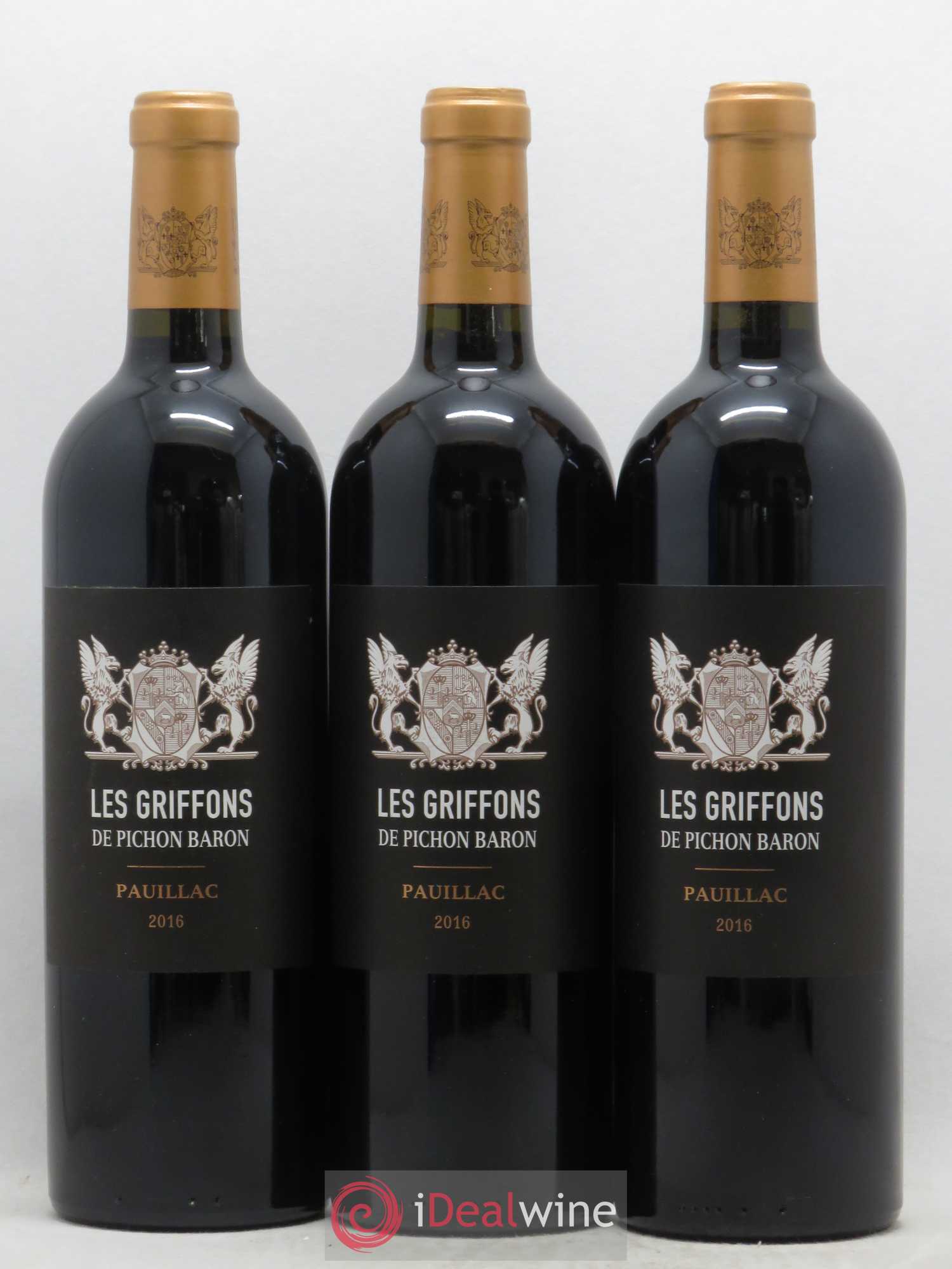 Les Griffons de Pichon Baron 2016 - Lot of 3 bottles - 0