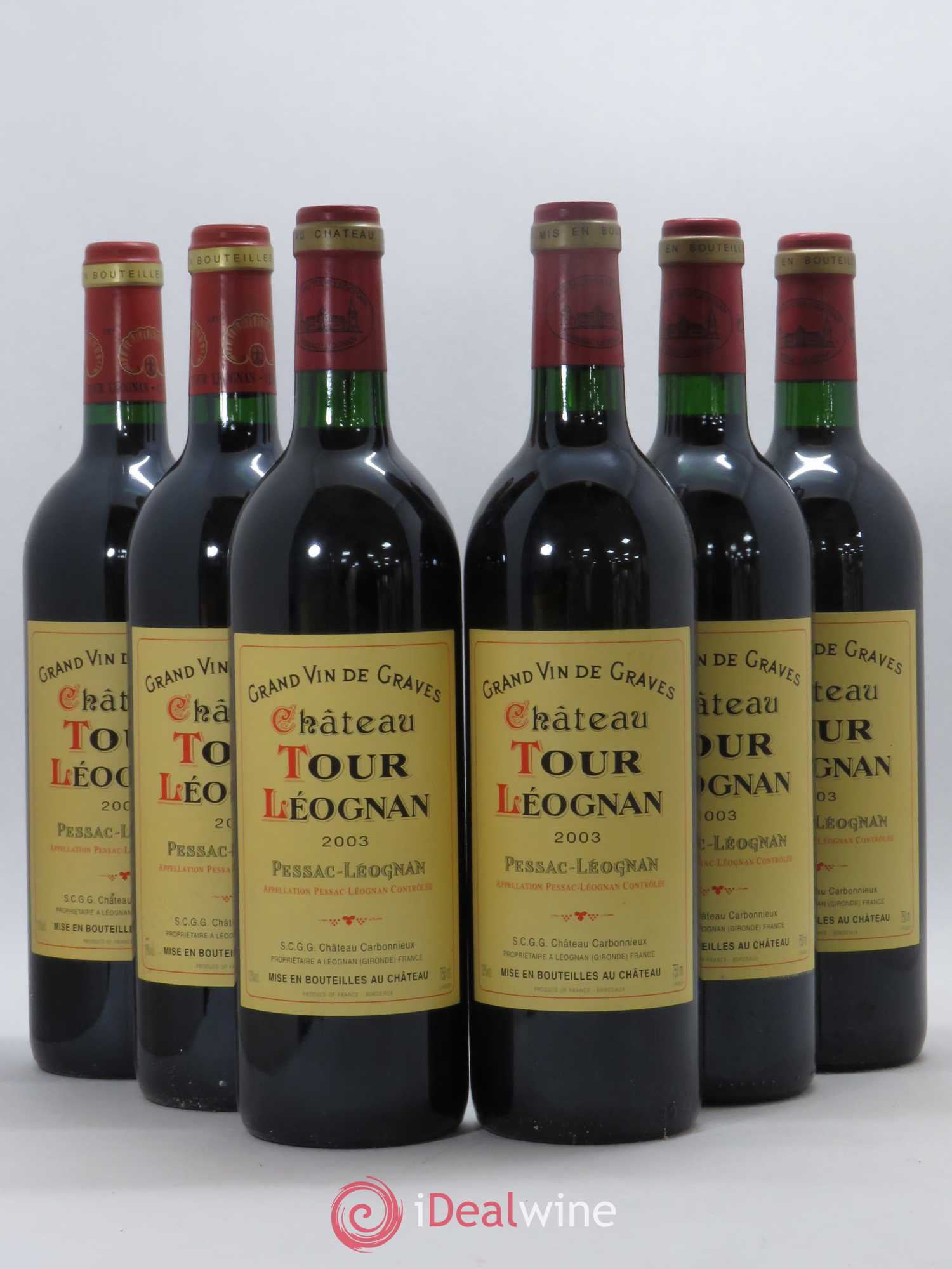 Château Tour Léognan 2003 - Lot de 6 bouteilles - 0