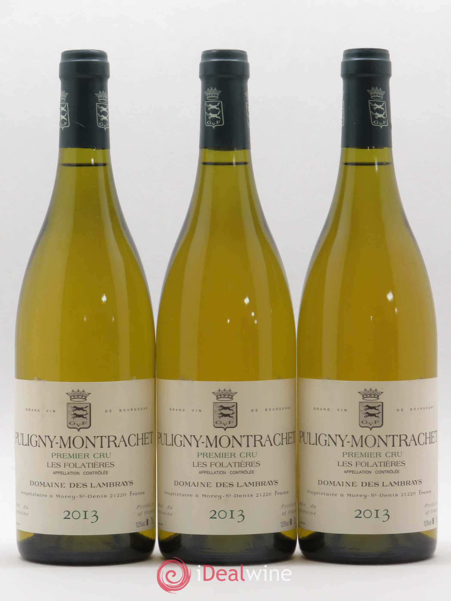 Puligny-Montrachet 1er Cru Les Folatières Domaine des Lambrays 2013 - Lot of 3 bottles - 0