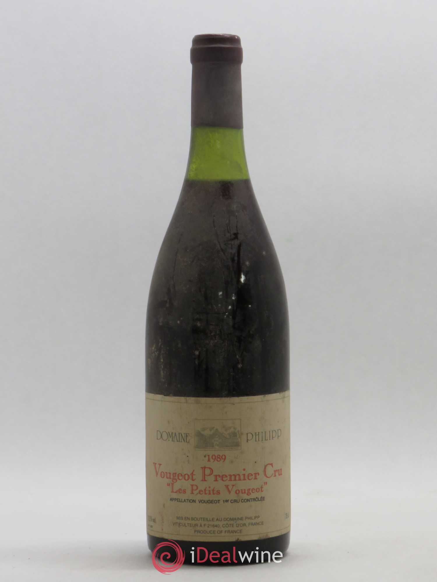 Vougeot 1er Cru Les Petits Vougeot Domaine Philipp 1989 - Lot de 1 bouteille - 0