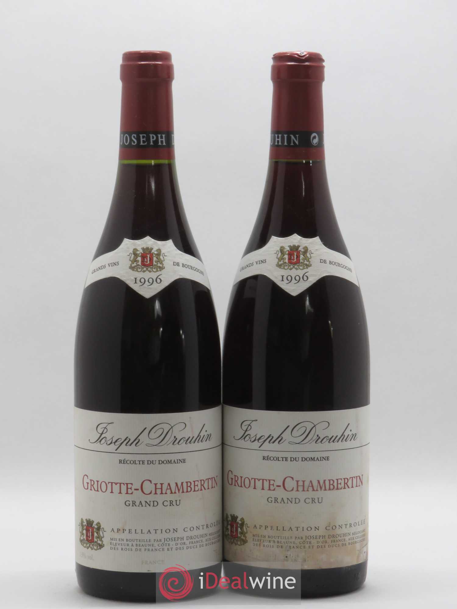 Griotte-Chambertin Grand Cru Joseph Drouhin 1996 - Lot of 2 bottles - 0