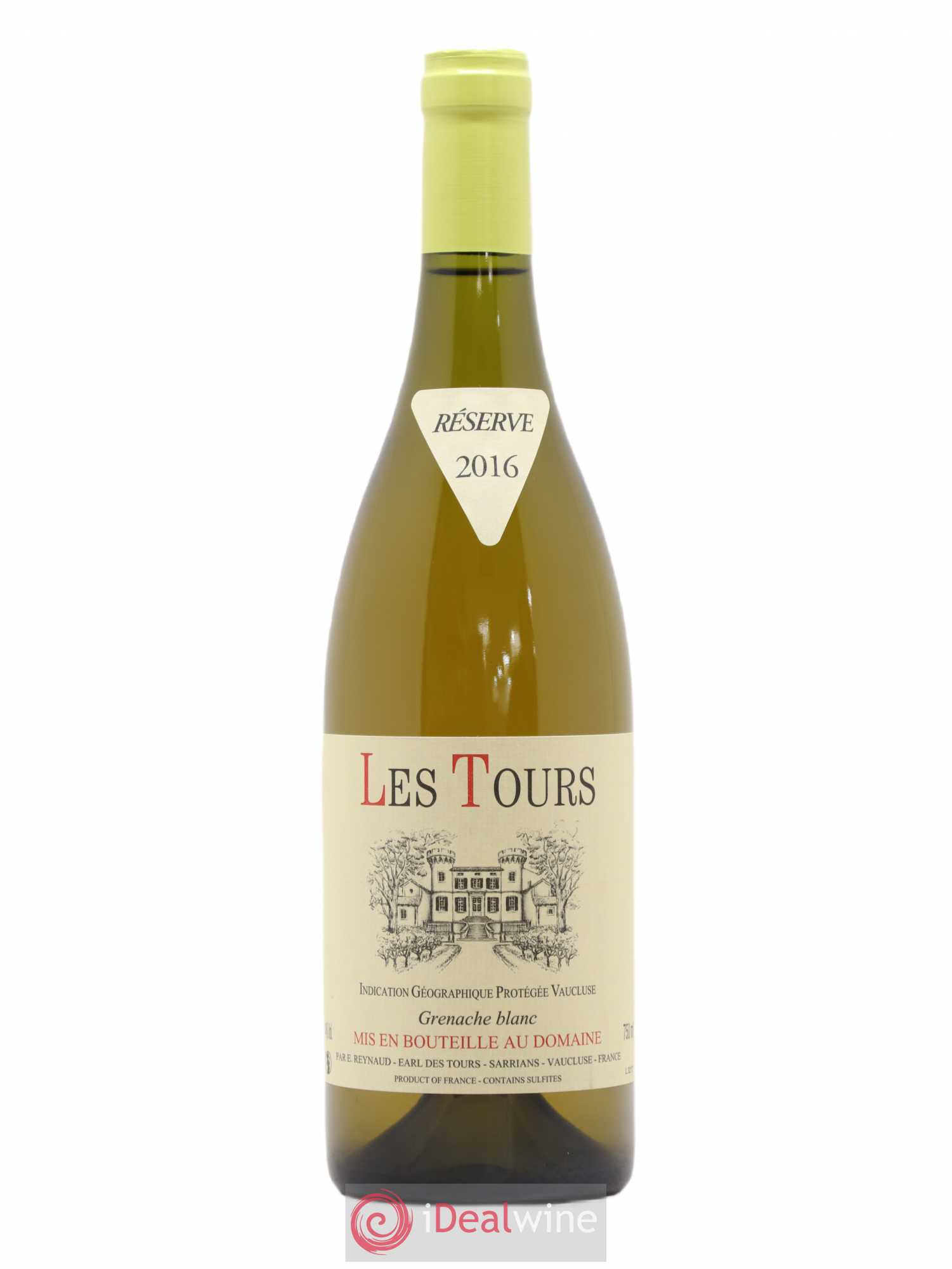 IGP Vaucluse (Vin de Pays de Vaucluse) Les Tours Grenache Blanc Emmanuel Reynaud  (sans prix de réserve) 2016 - Lot de 1 bouteille - 0