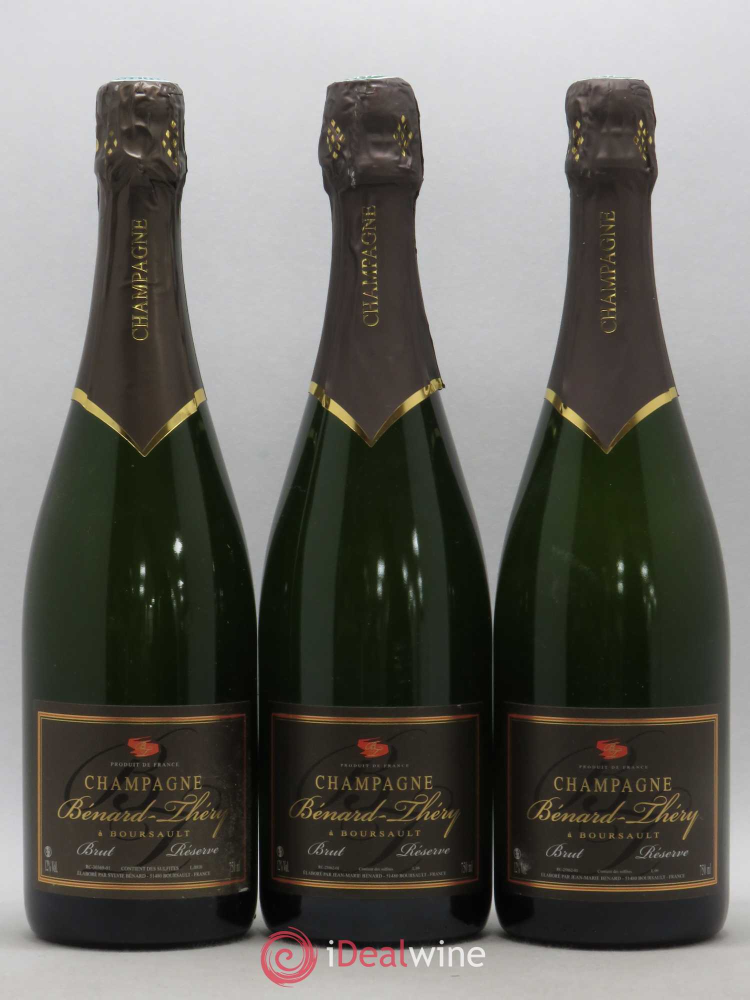 Champagne Benard Thery Brut Reserve - Lot de 3 bouteilles - 0