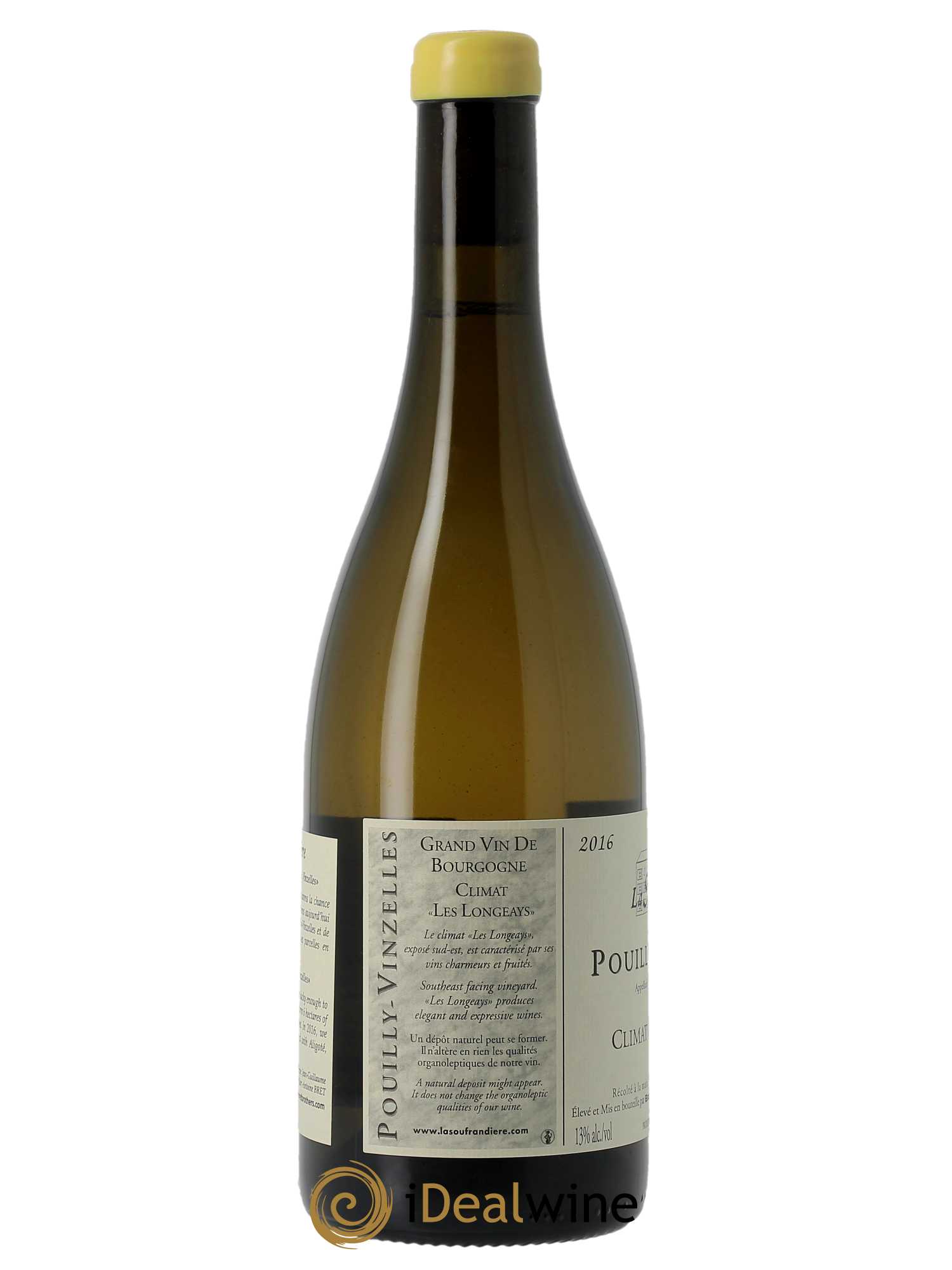 Pouilly-Vinzelles Les Longeays La Soufrandière - Bret Brothers 2016 - Lot de 1 bouteille - 1