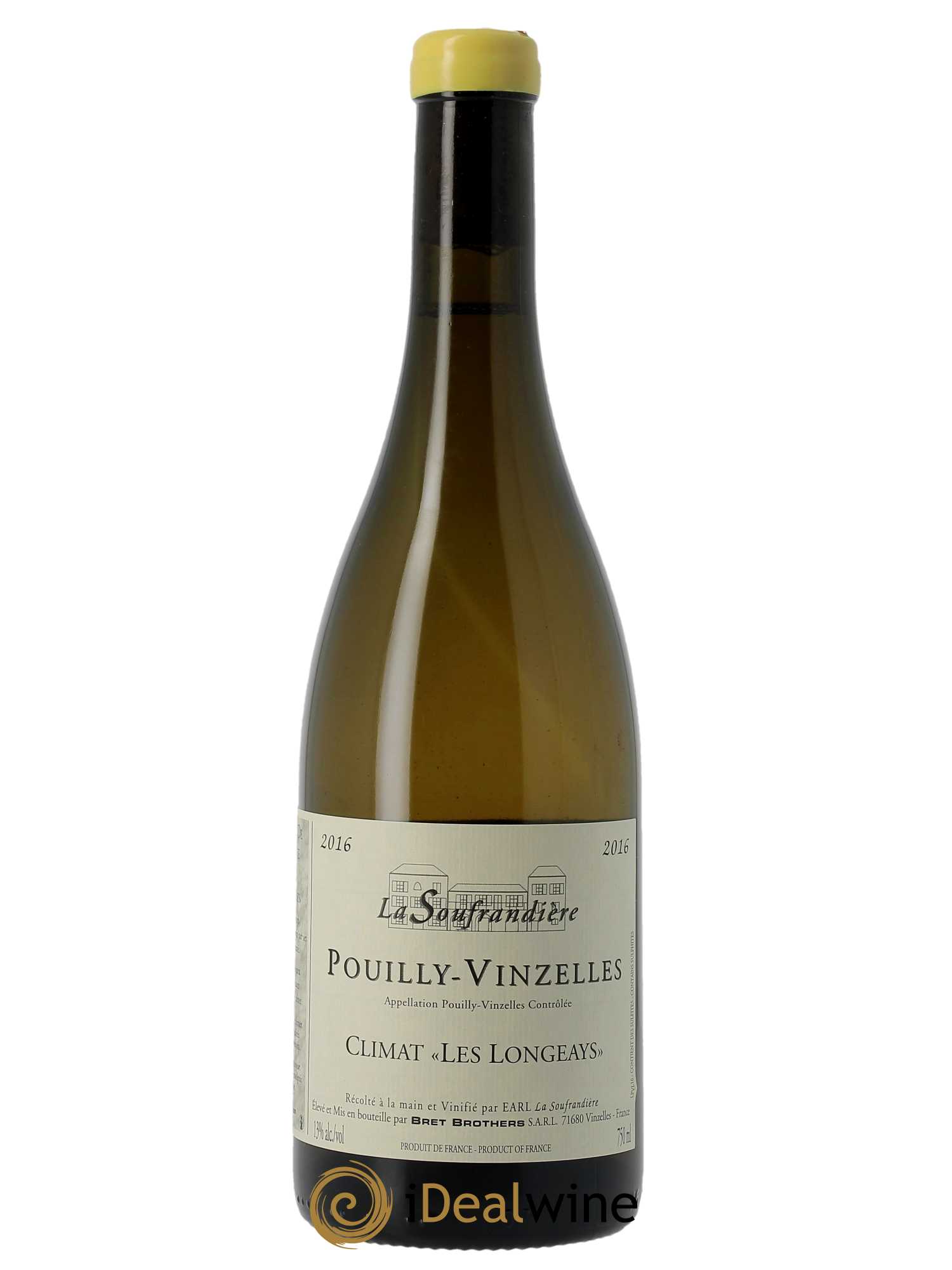 Pouilly-Vinzelles Les Longeays La Soufrandière - Bret Brothers 2016 - Lot de 1 bouteille - 0