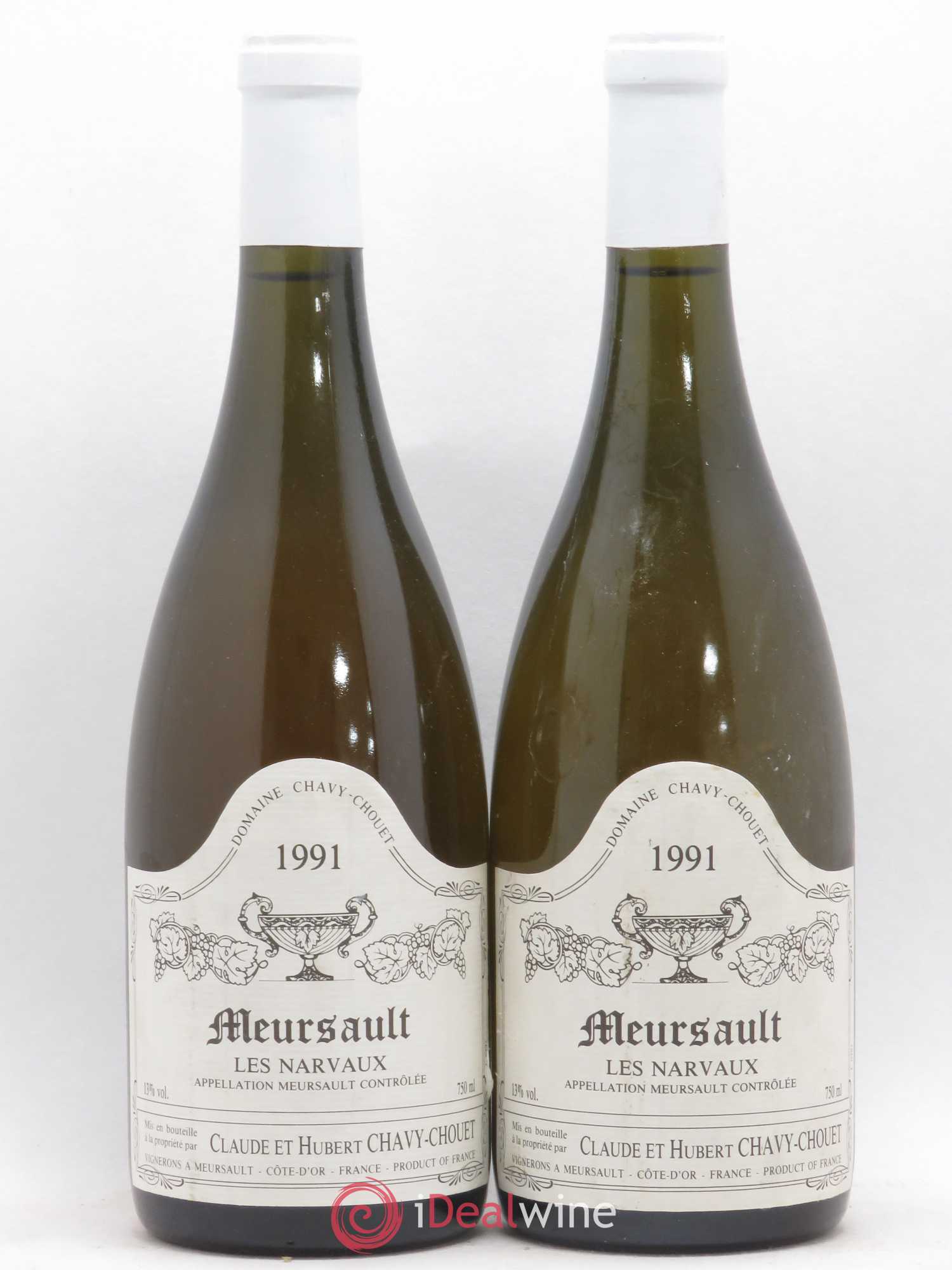 Meursault Les Narvaux Chavy-Chouet 1991 - Lot of 2 bottles - 0