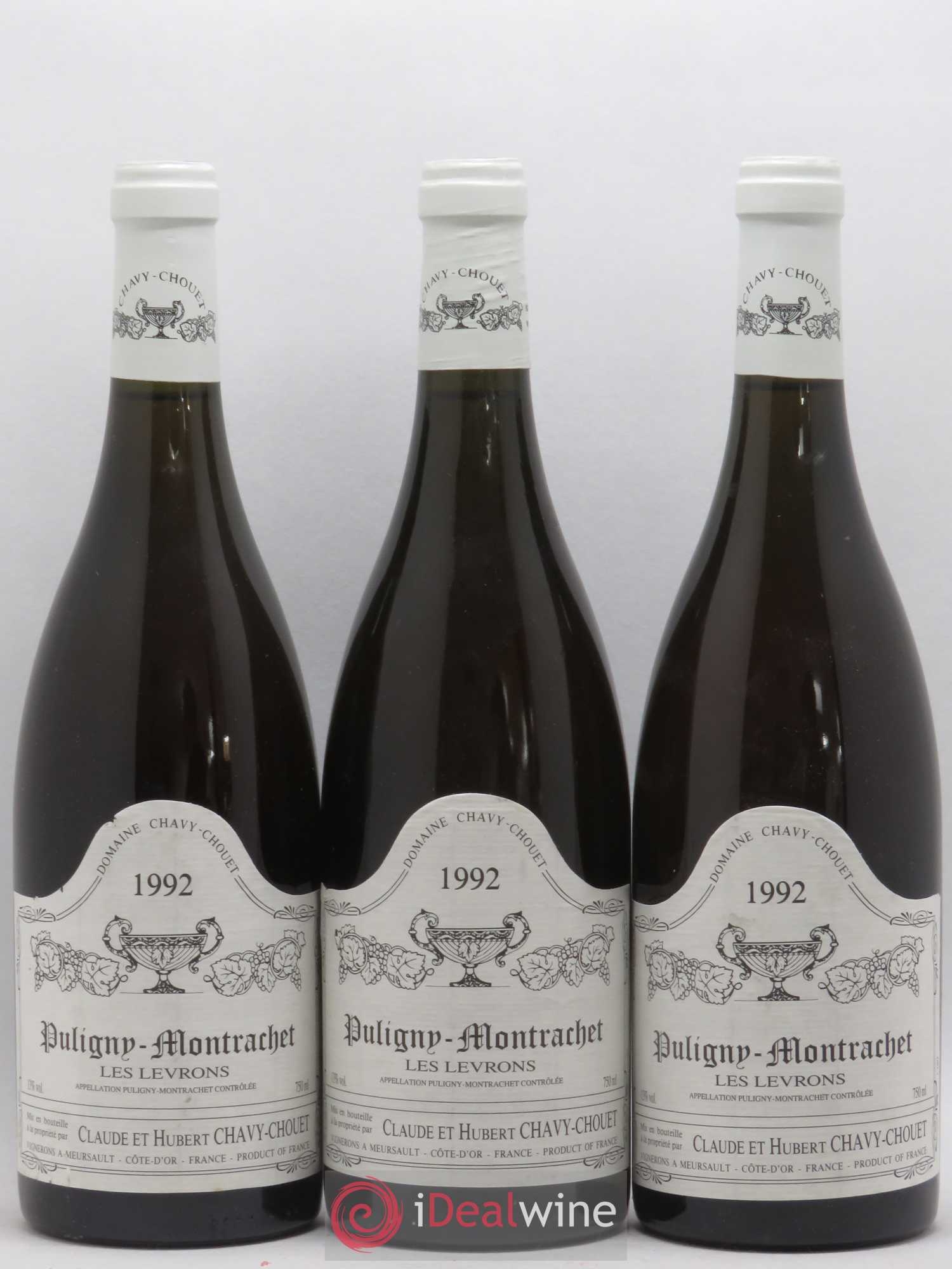 Puligny-Montrachet Les Levrons Chavy Chouet 1992 - Lot of 3 bottles - 0