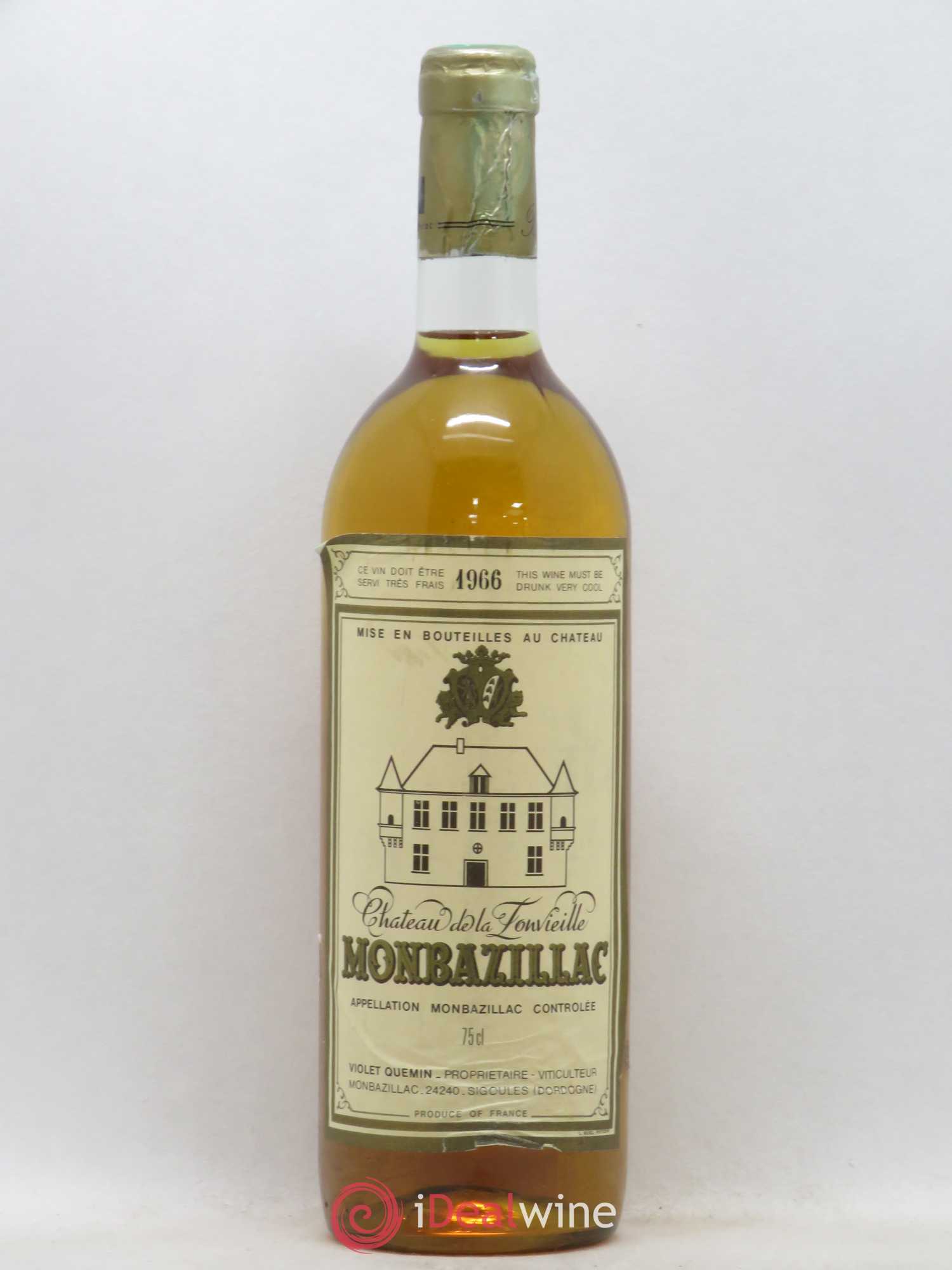 Monbazillac Château de la Fonvieille 1966 - Lot de 1 bouteille - 0