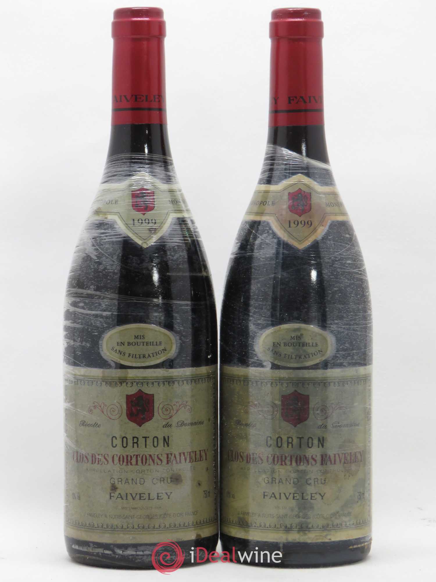 Corton Grand Cru Clos des Cortons Faiveley 1999 - Lot de 2 bouteilles - 0