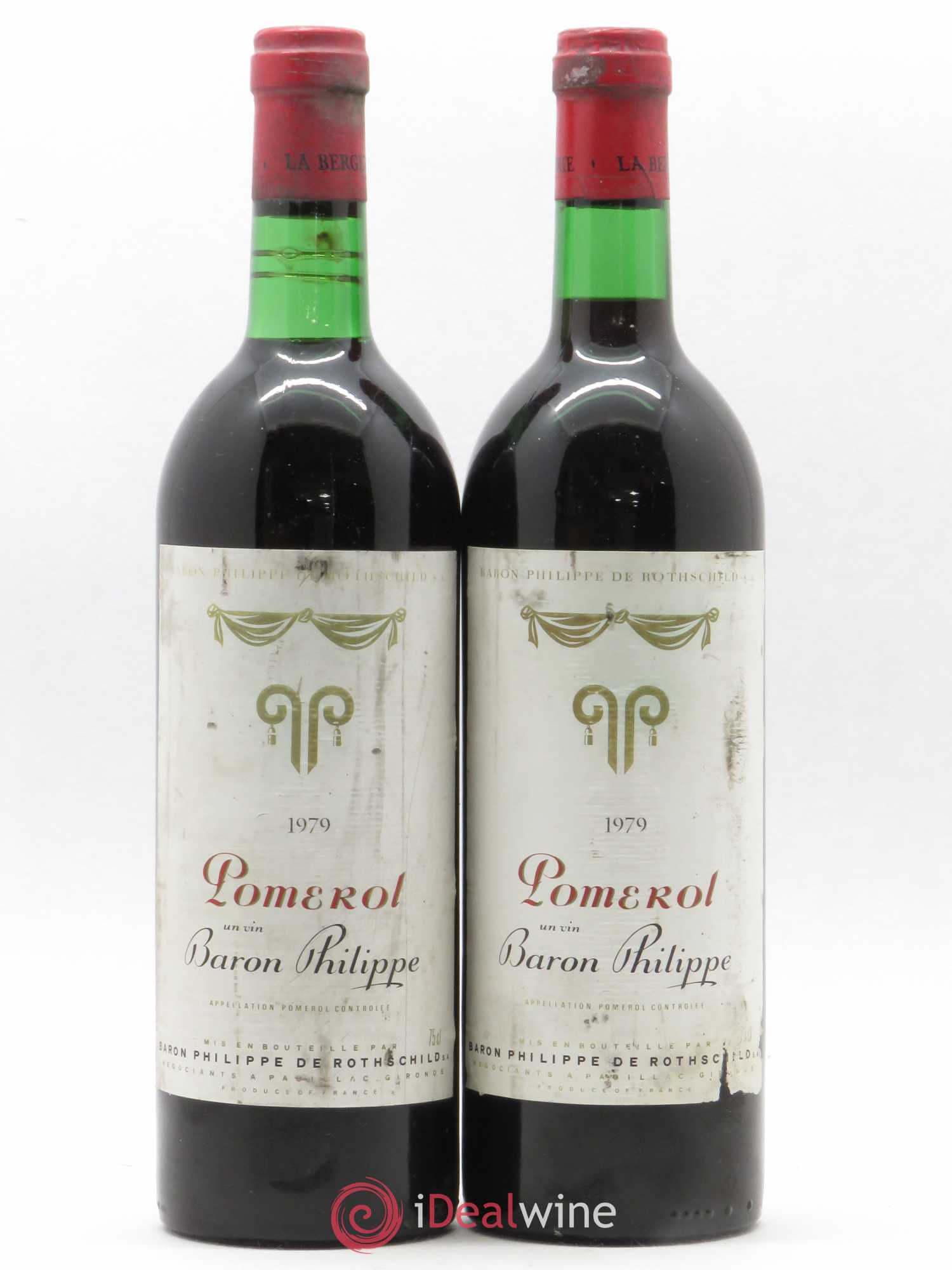 Pomerol un vin Baron Philippe  1979 - Lot de 2 bouteilles - 0