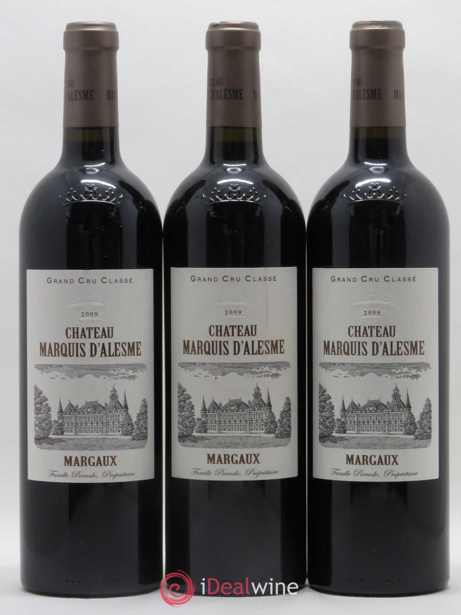 Château Marquis d'Alesme Becker 3ème Grand Cru Classé 2009 - Lot of 3 bottles - 0