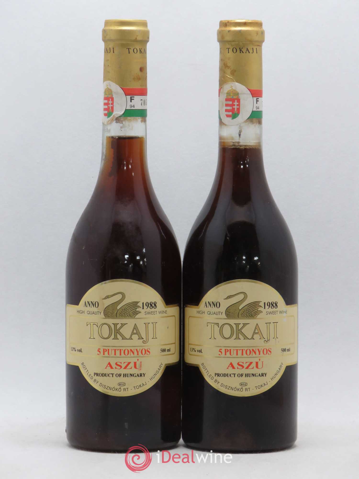 Tokaji Aszu 5 Puttonyos Disznoko (Domaine) 1988 - Lot de 2 bouteilles - 0