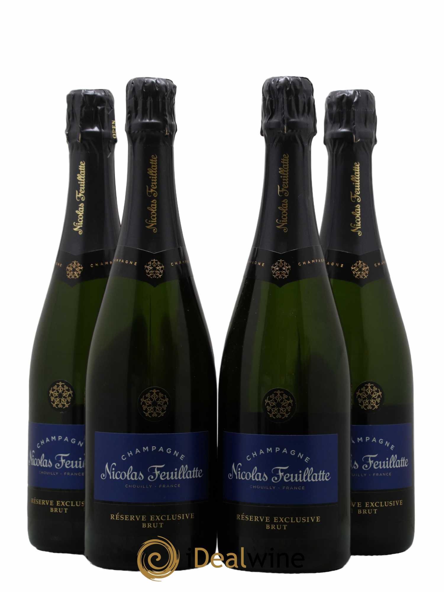 Champagne Réserve Exclusive Nicolas Feuillatte - Lotto di 4 bottiglie - 0