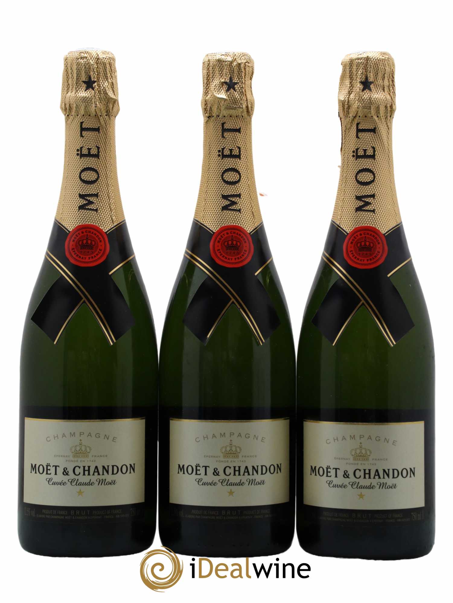 Champagne Cuvée Claude Moët Moët Et Chandon - Posten von 3 Flaschen - 0