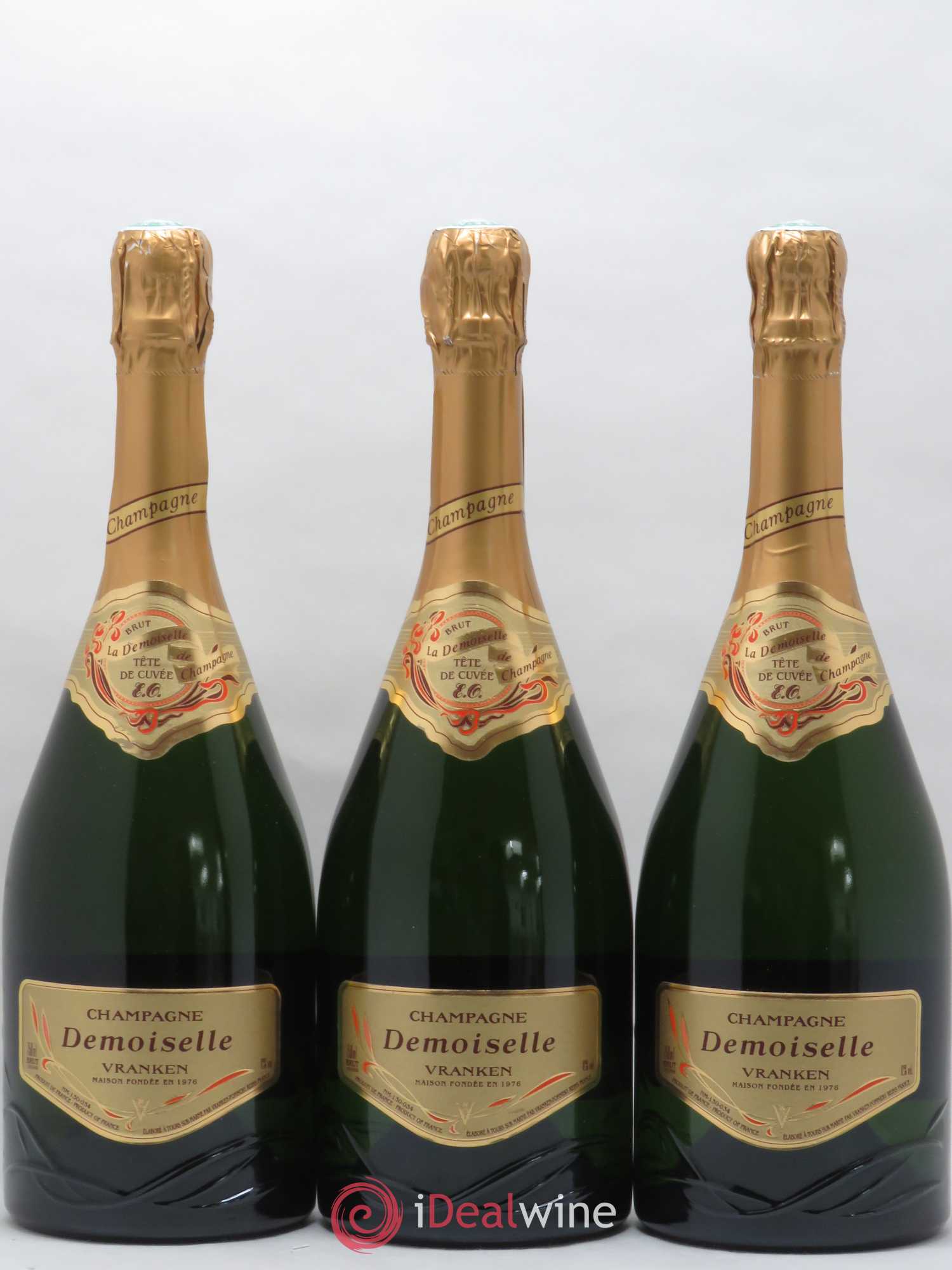 Champagne Vranken Tête de Cuvée - Lot of 3 bottles - 0