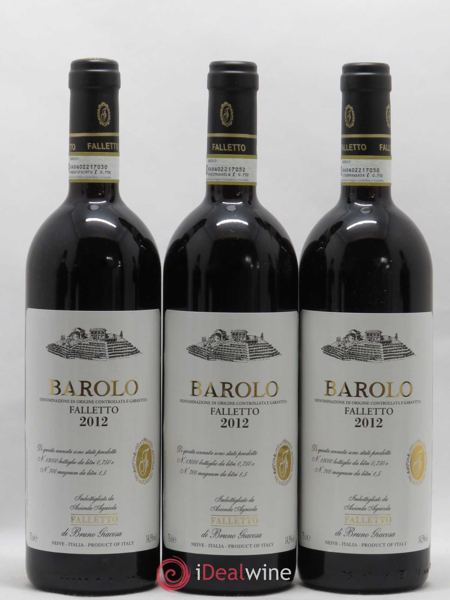 Barolo DOCG Falletto Bruno Giacosa 2012 - Lot of 6 bottles - 1