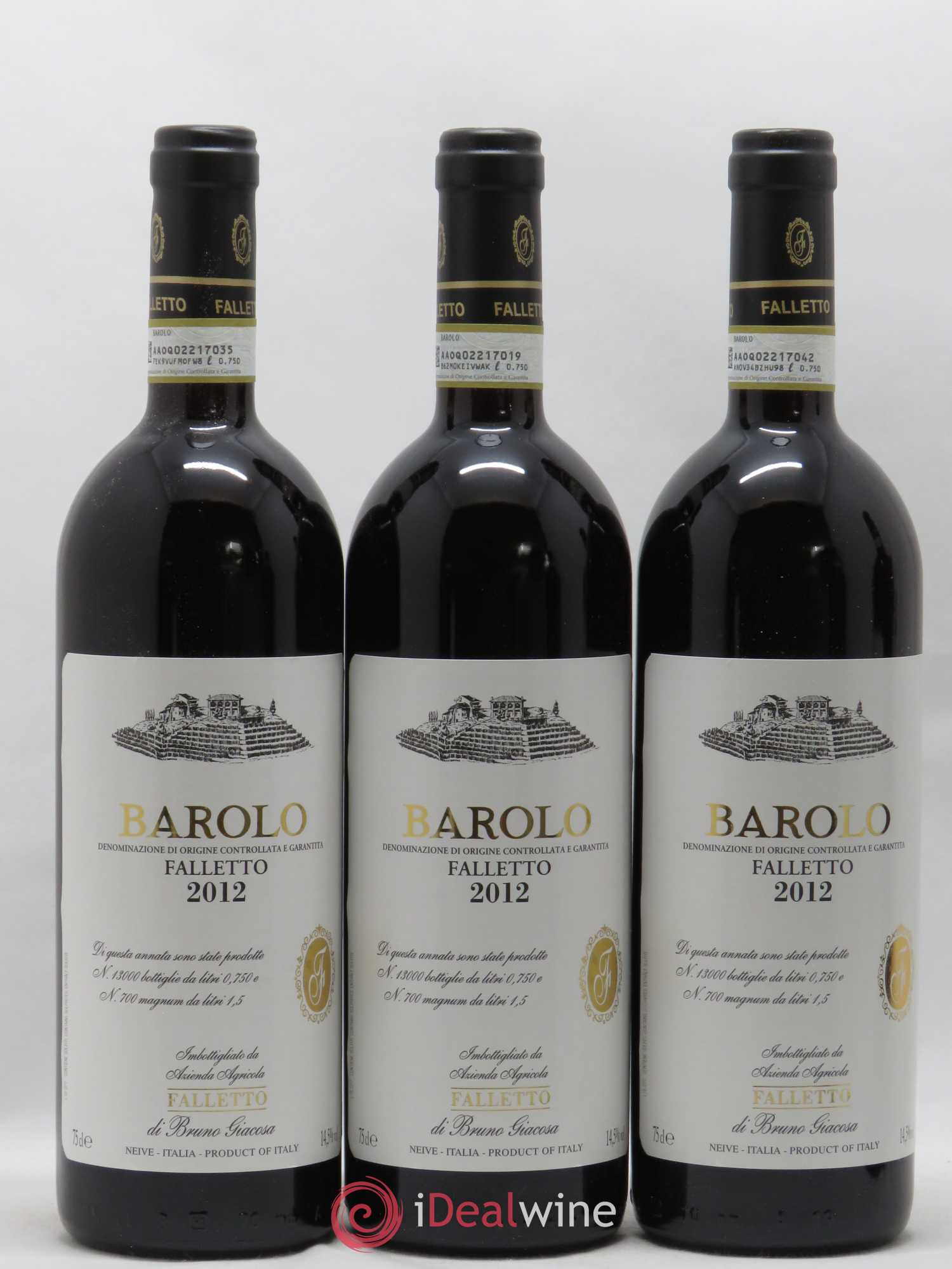 Barolo DOCG Falletto Bruno Giacosa 2012 - Lot of 6 bottles - 2