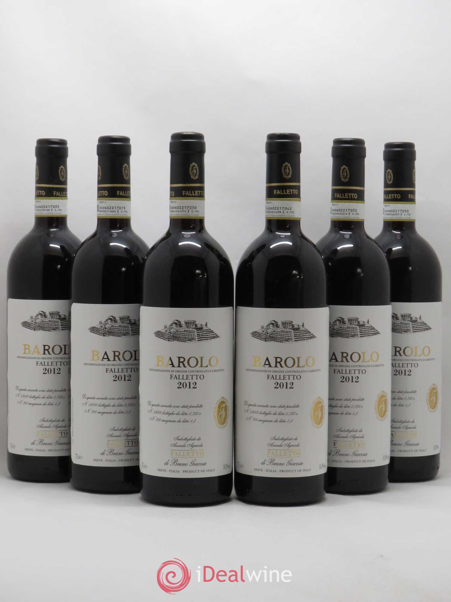 Barolo DOCG Falletto Bruno Giacosa 2012 - Lot of 6 bottles - 0