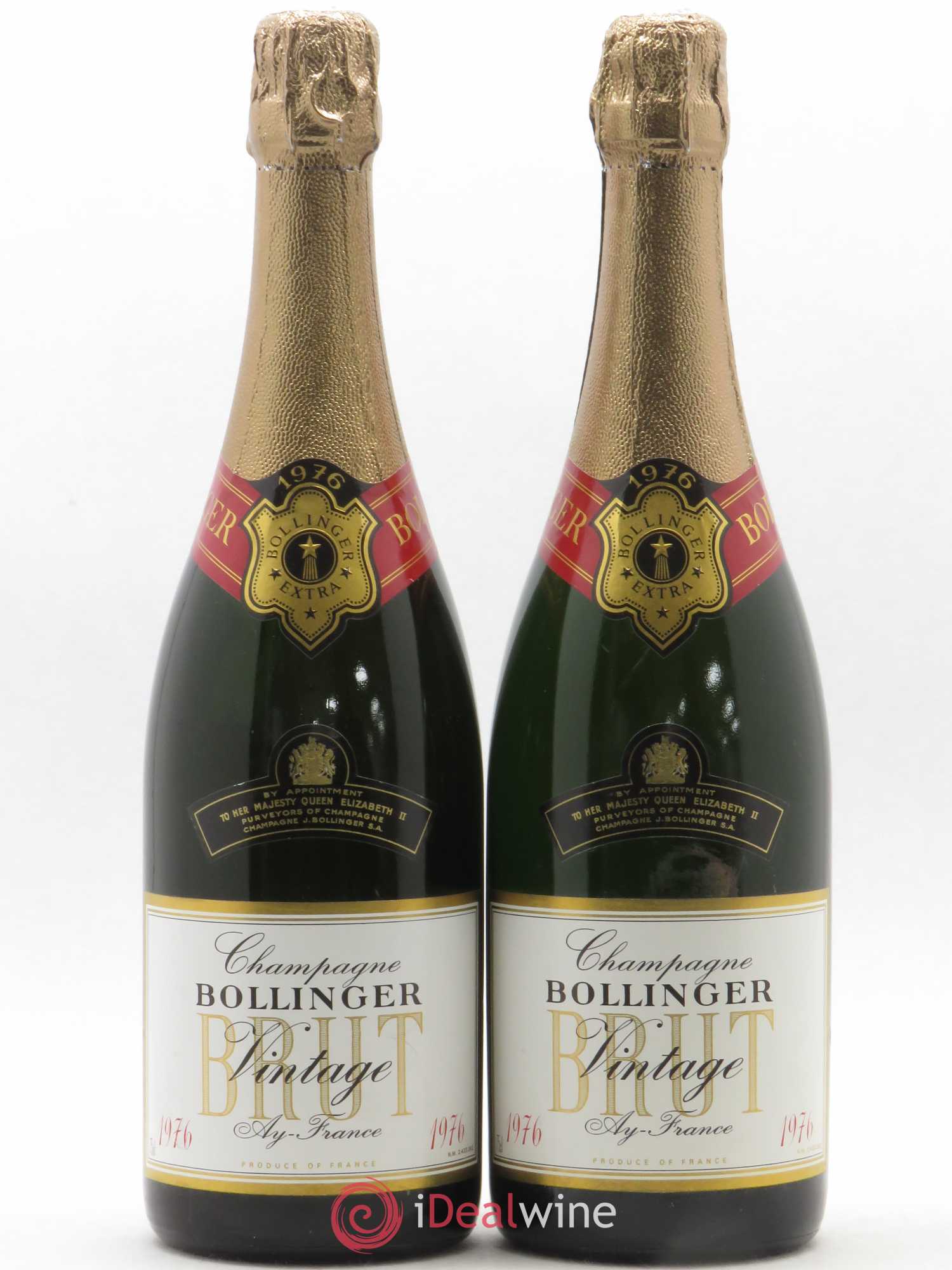 Champagne Bollinger Vintage (sans prix de réserve) 1976 - Lot de 2 bouteilles - 0