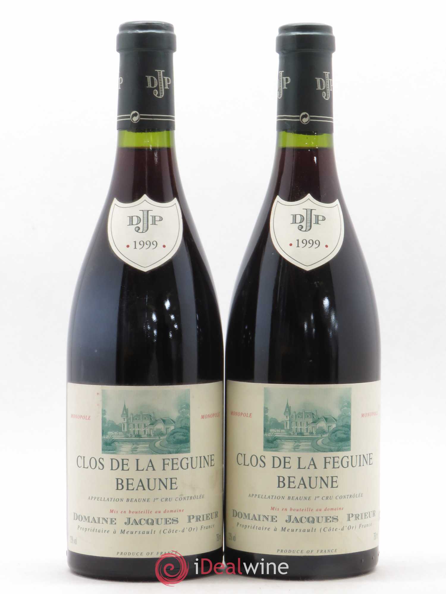 Beaune 1er Cru Clos de la Féguine Jacques Prieur (Domaine)  (sans prix de réserve) 1999 - Lot de 2 bouteilles - 0