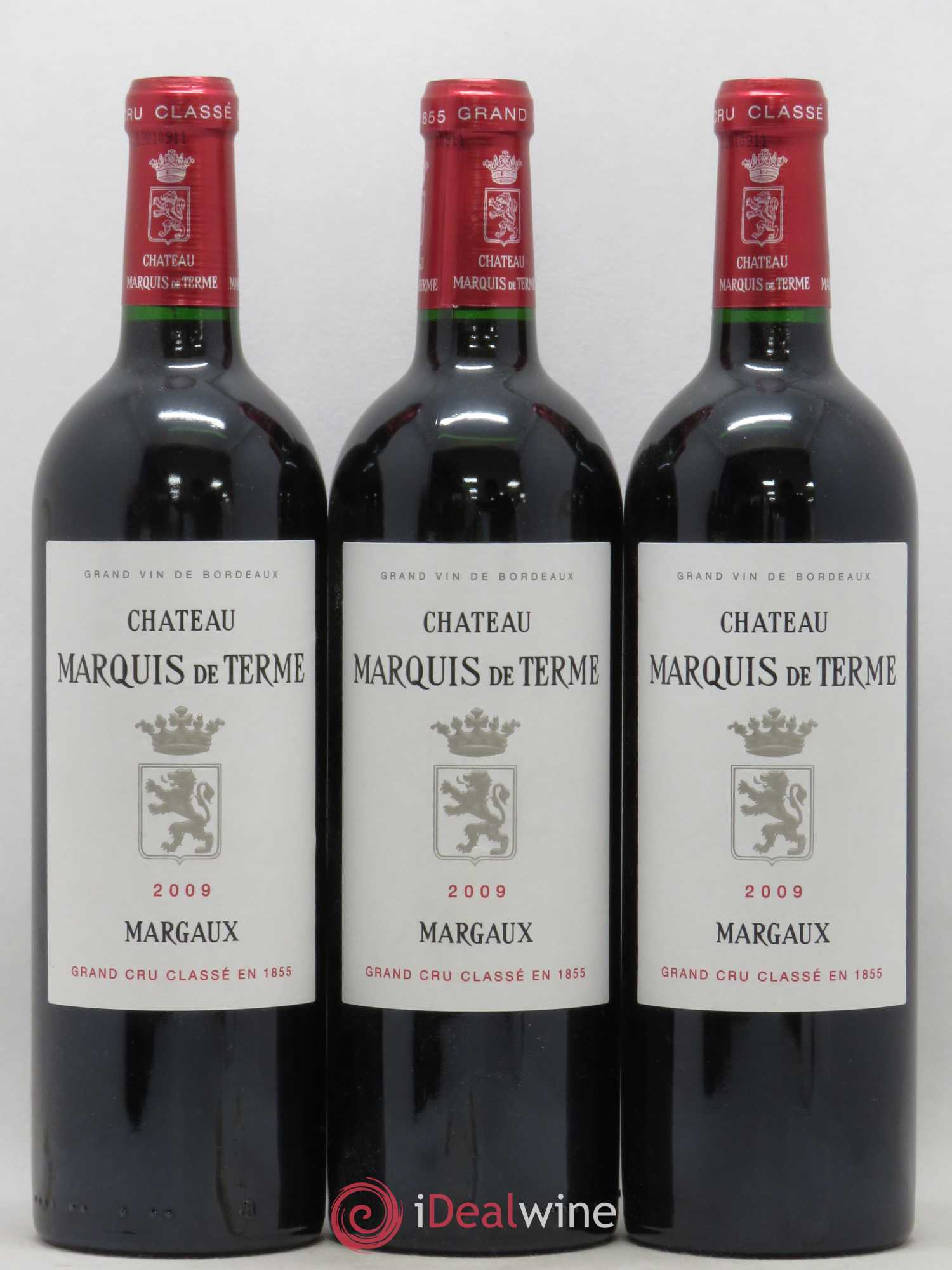 Château Marquis de Terme 4ème Grand Cru Classé  (sans prix de réserve) 2009 - Lot de 3 bouteilles - 0