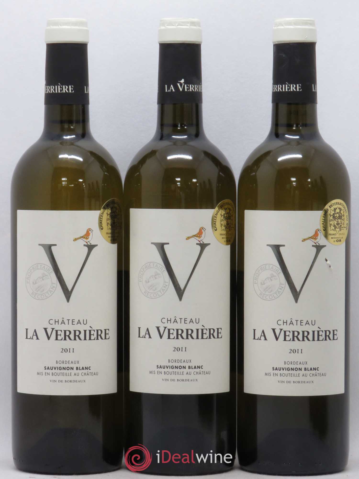 Bordeaux Château La Verriere (sans prix de réserve) 2011 - Lot de 3 bouteilles - 0