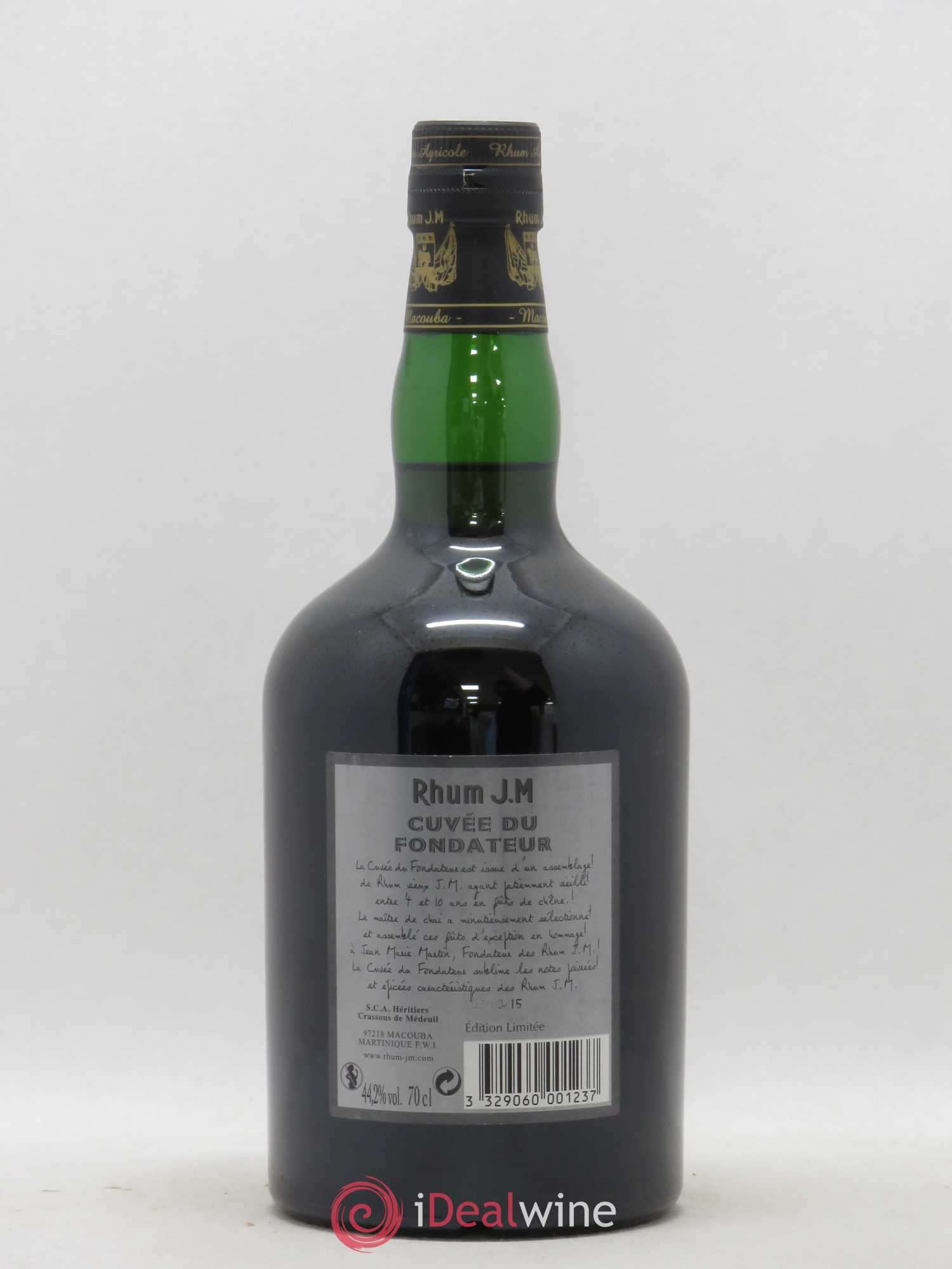 Rhum JM. Cuvée du Fondateur (sans prix de réserve) - Lot de 1 bouteille - 1