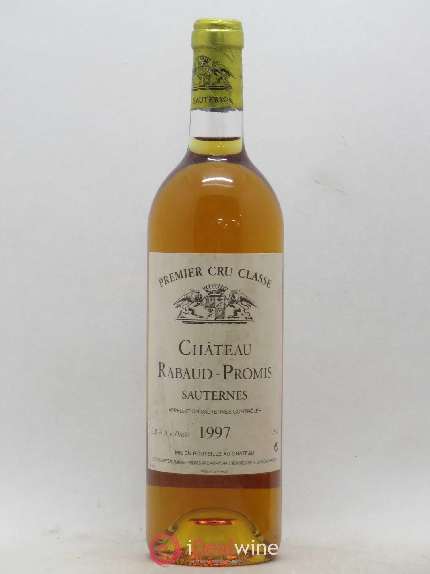 Château Rabaud Promis 1er Grand Cru Classé  (sans prix de réserve) 1997 - Lot de 1 bouteille - 0