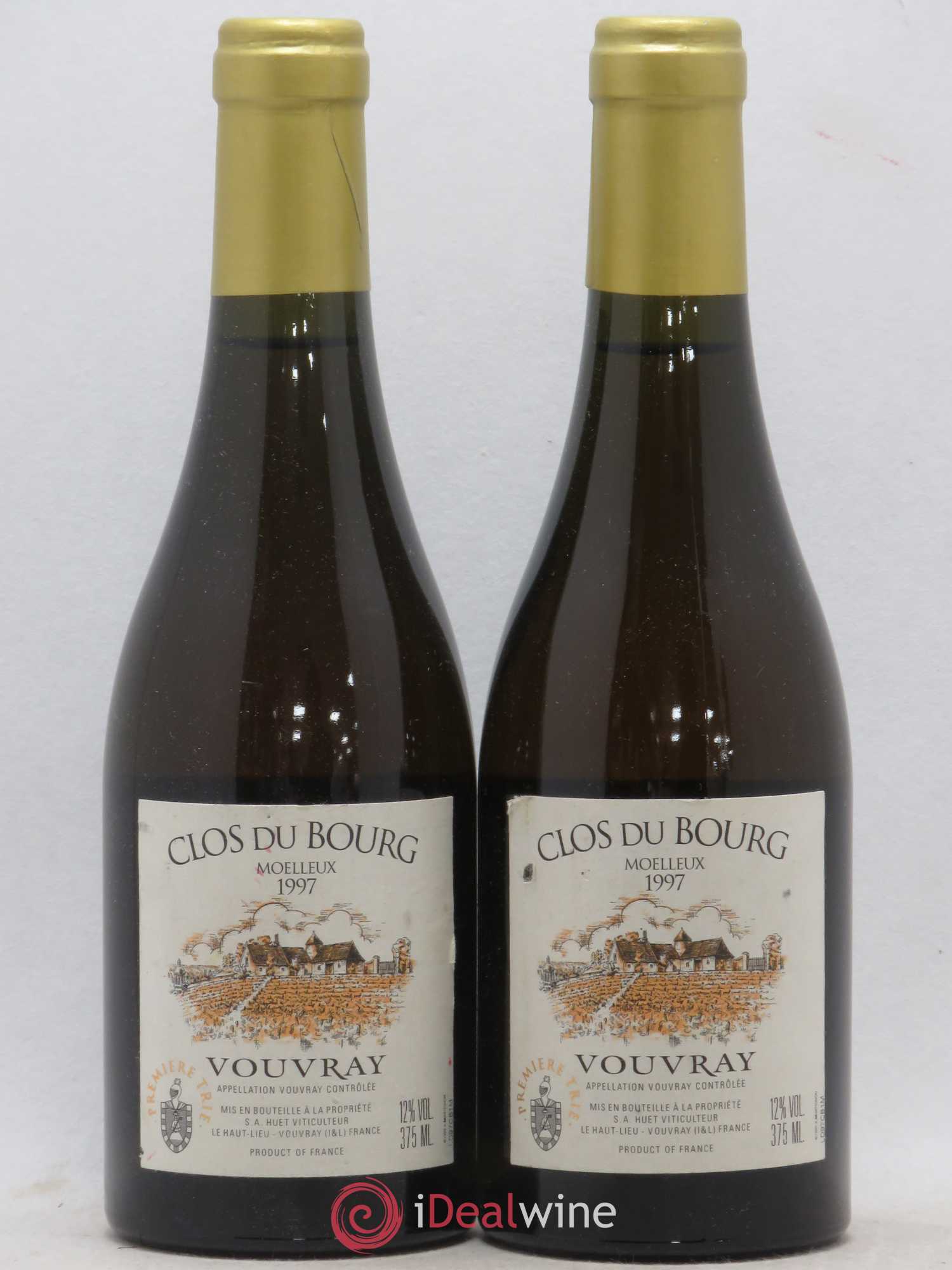 Vouvray Clos du Bourg Moelleux Domaine Huet Première Trie  (sans prix de réserve) 1997 - Posten von 2 Demi-Flaschen - 0