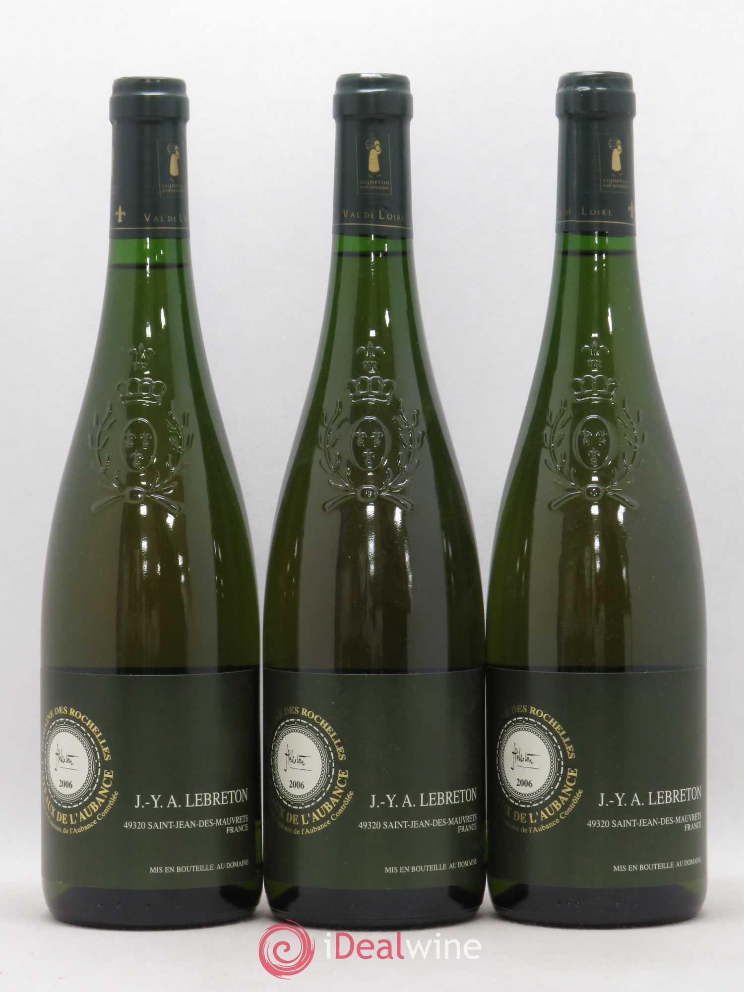 Coteau de l'Aubance Domaine des Rochelles Lebreton (sans prix de réserve) 2006 - Lot de 3 bouteilles - 0