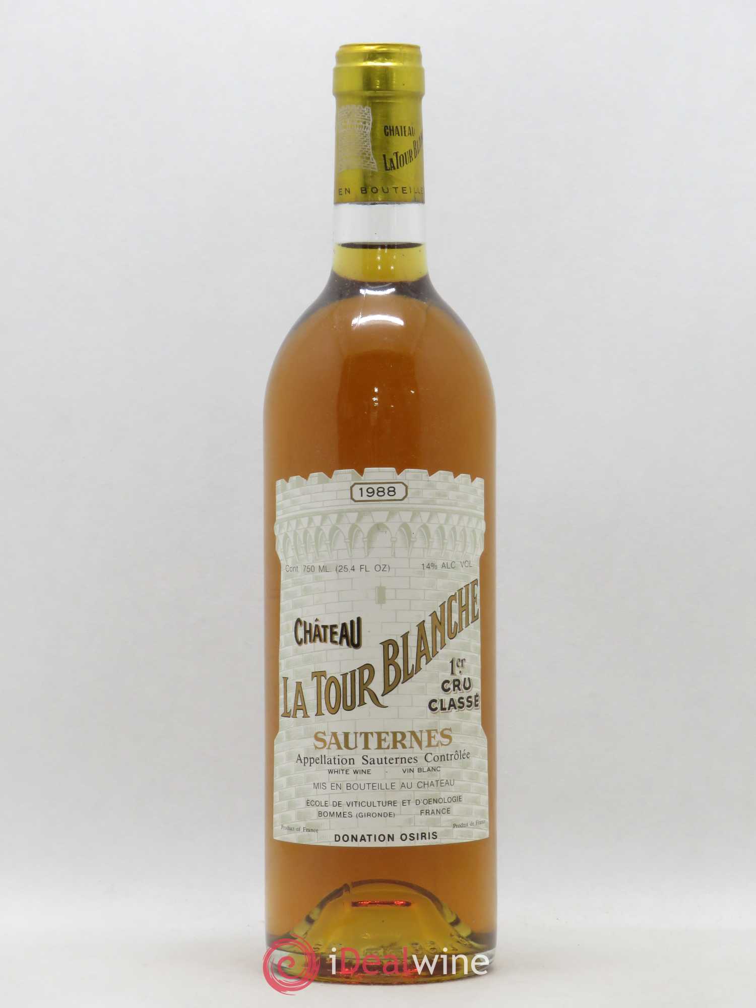 Château la Tour Blanche 1er Grand Cru Classé  (sans prix de réserve) 1988 - Lot de 1 bouteille - 0