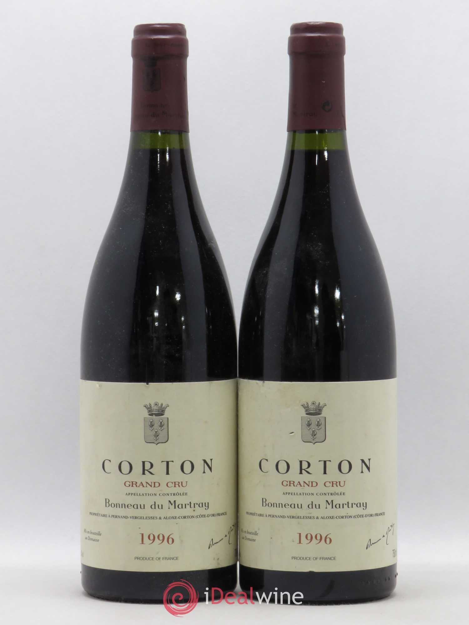 Corton Grand Cru Bonneau du Martray (Domaine)  (no reserve) 1996 - Lot of 2 bottles - 0