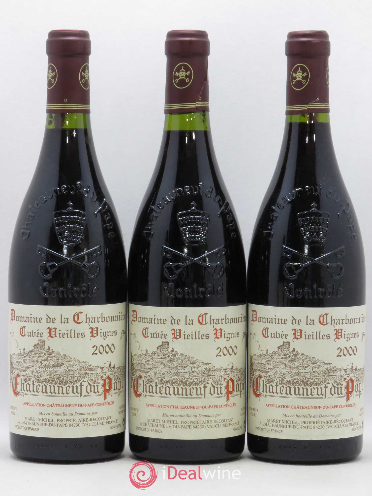 Châteauneuf-du-Pape Vieilles Vignes Charbonnière (Domaine de la)  (no reserve) 2000 - Lot of 3 bottles - 0