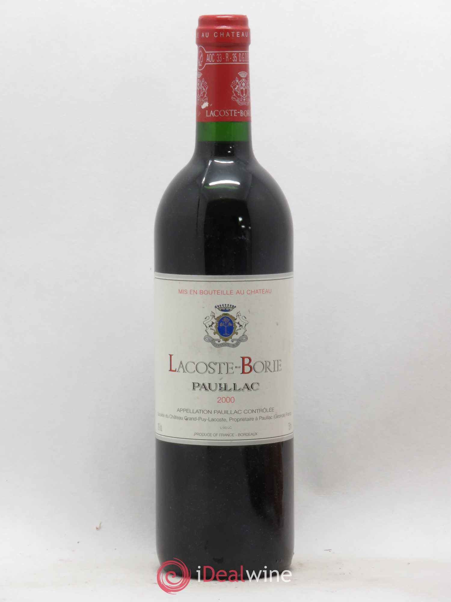 Lacoste Borie  (sans prix de réserve) 2000 - Lot de 1 bouteille - 0